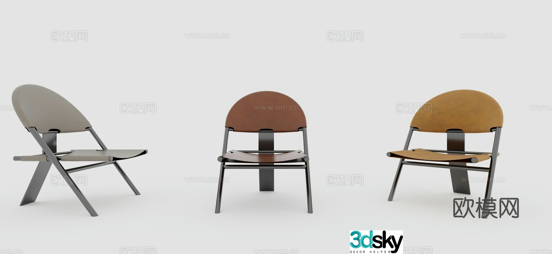 Casual single chair 3d model