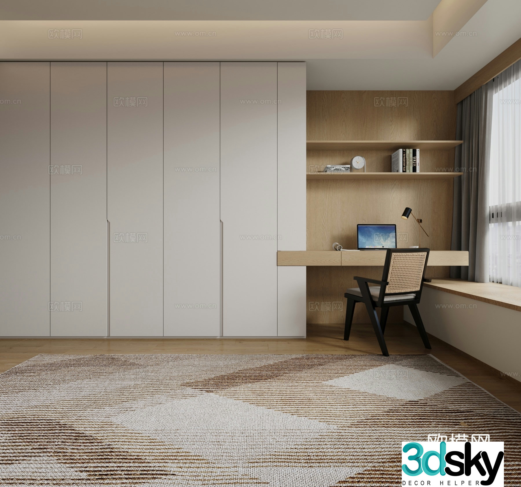 Modern wardrobe 3d model