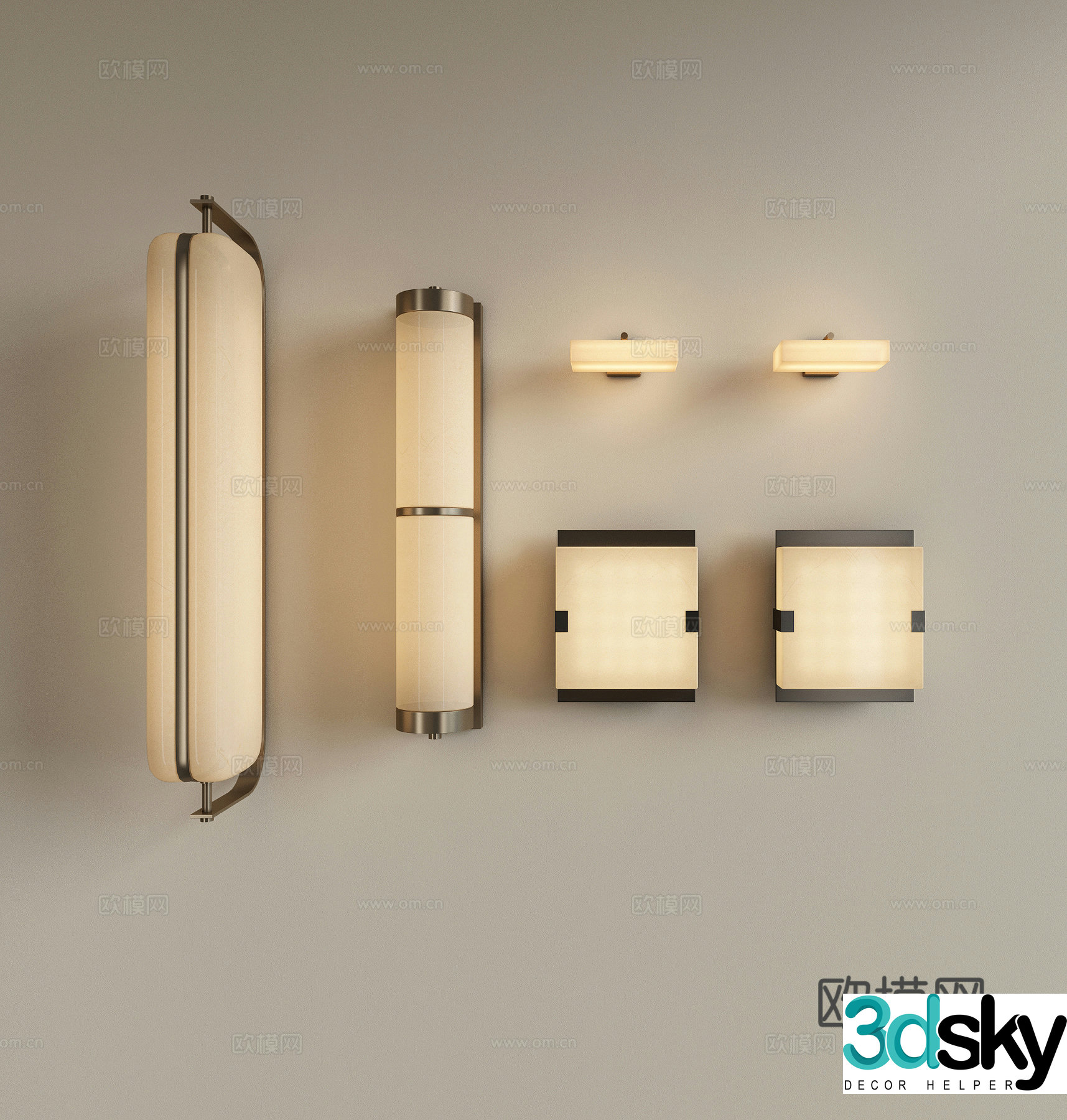Modern metal wall lamp Long strip wall lamp Small wall lamp Bedside wall lamp front mirror wall lamp Living room wall lamp 3D model