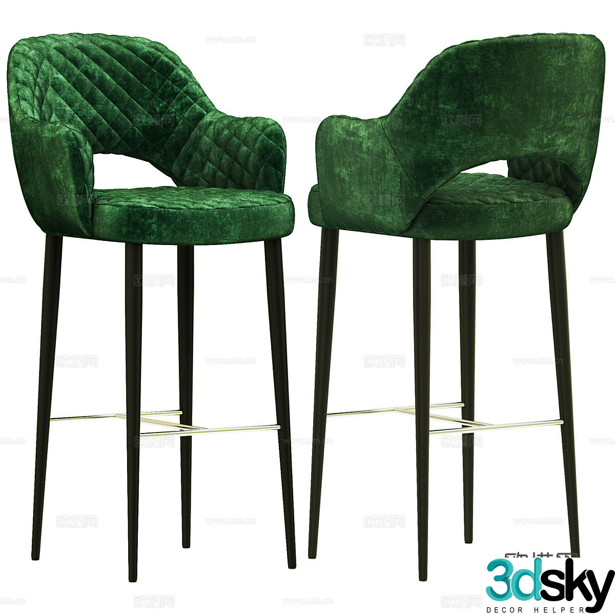 Deephouse Martin Bar Stool 3D Model