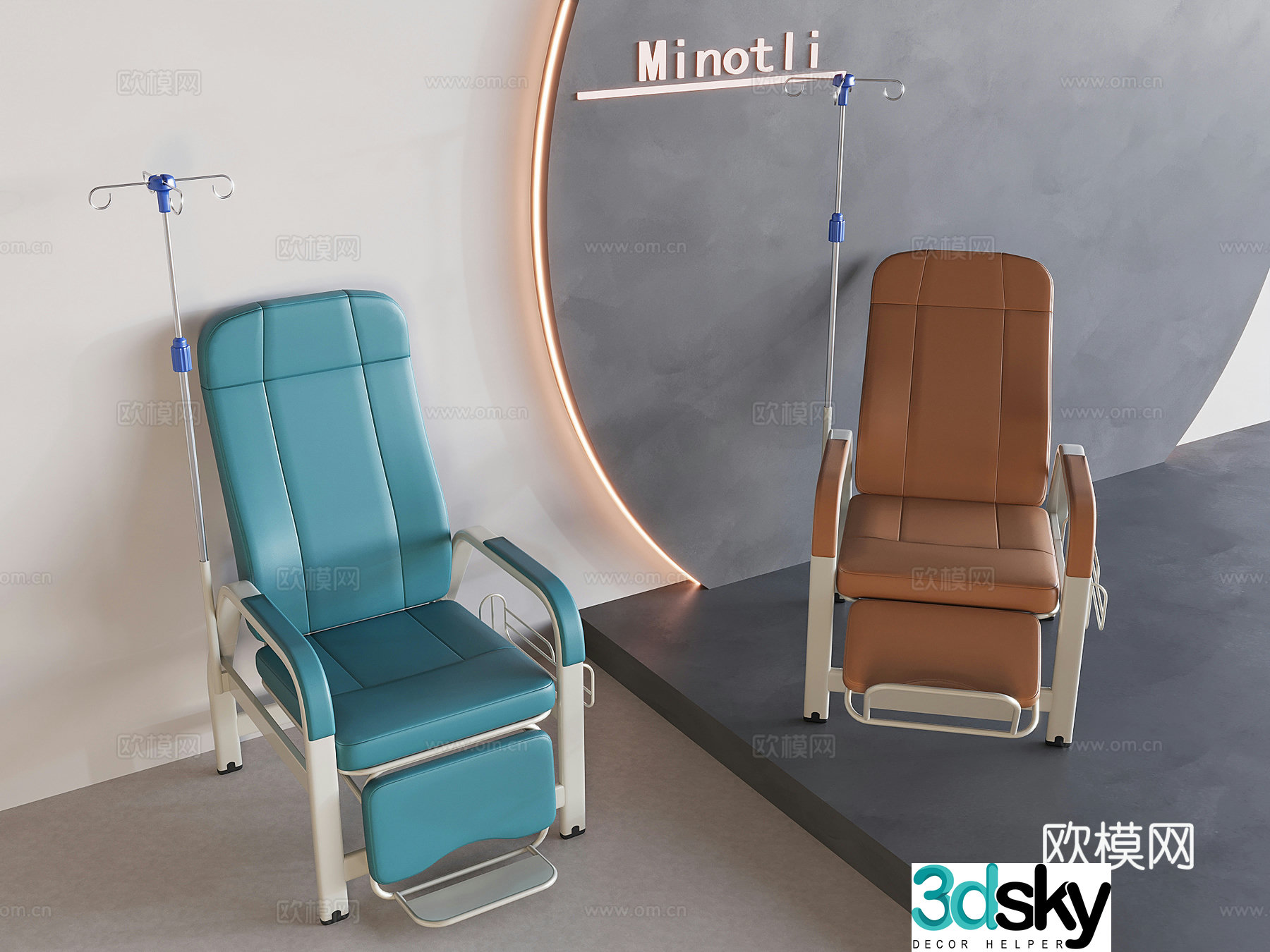 Waiting for a waiting chair infusion chair hospital clinic rest chair outpatient clinic infusion chair 3D model