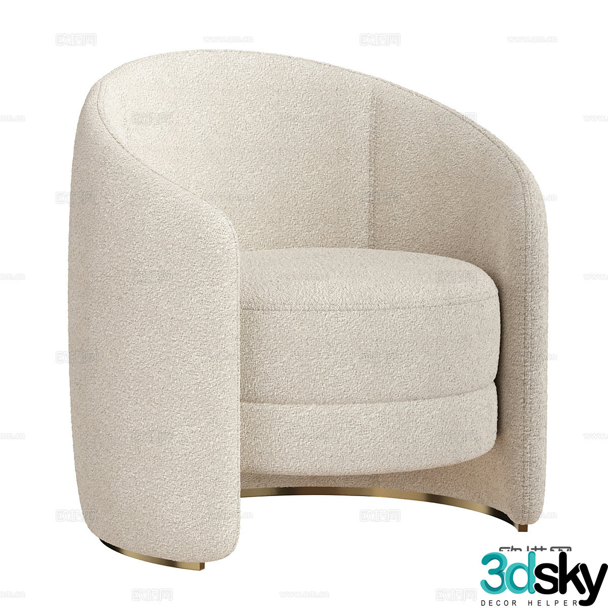 Sofa coffee table combination 3D model