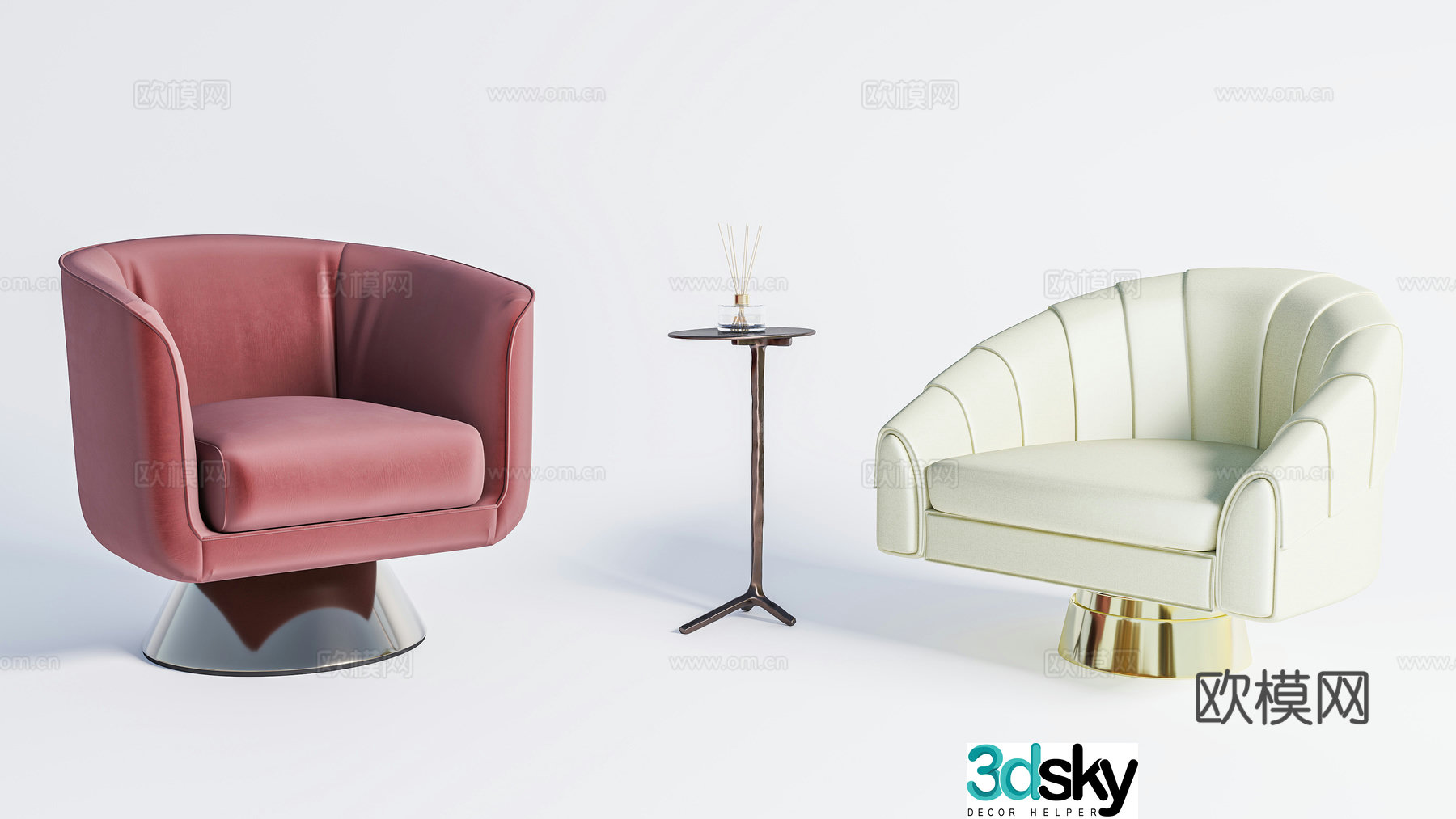 Single sofa modern sofa armrest sofa leisure chair 3d model