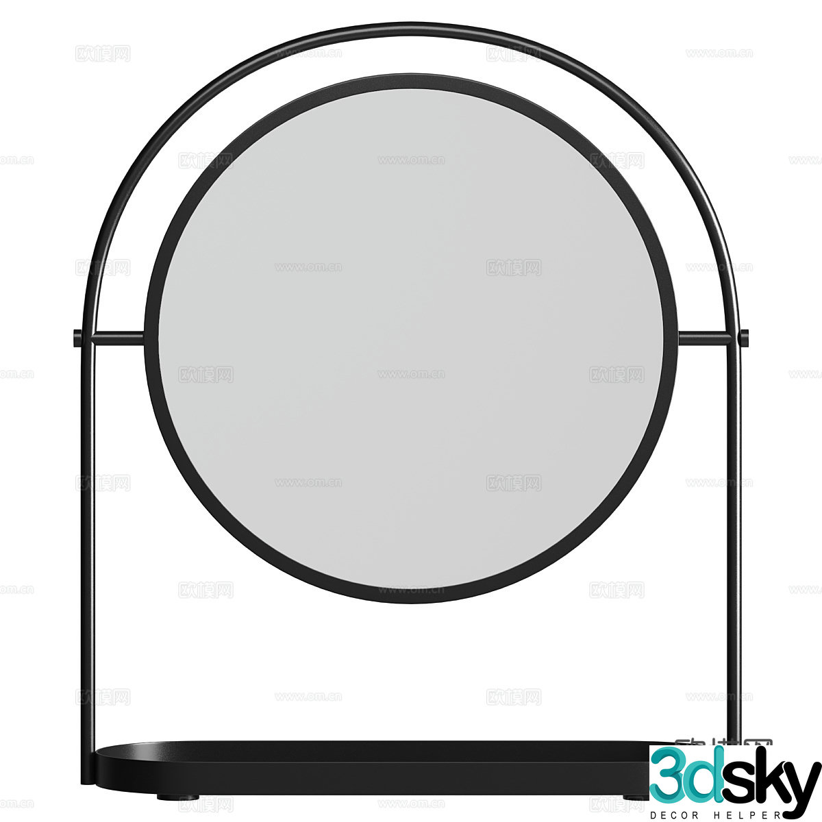 New Chinese light luxury Flos makeup mirror 3D model