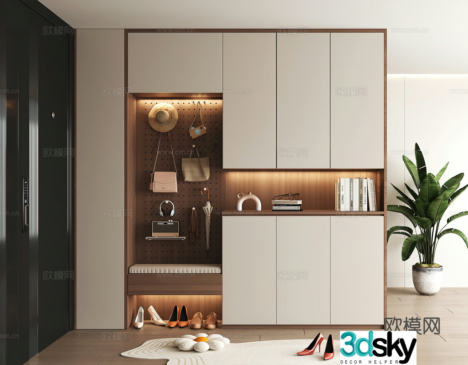 Shoe cabinet design shoe cabinet partition shoe cabinet porch shoe cabinet hotel shoe cabinet 3D model