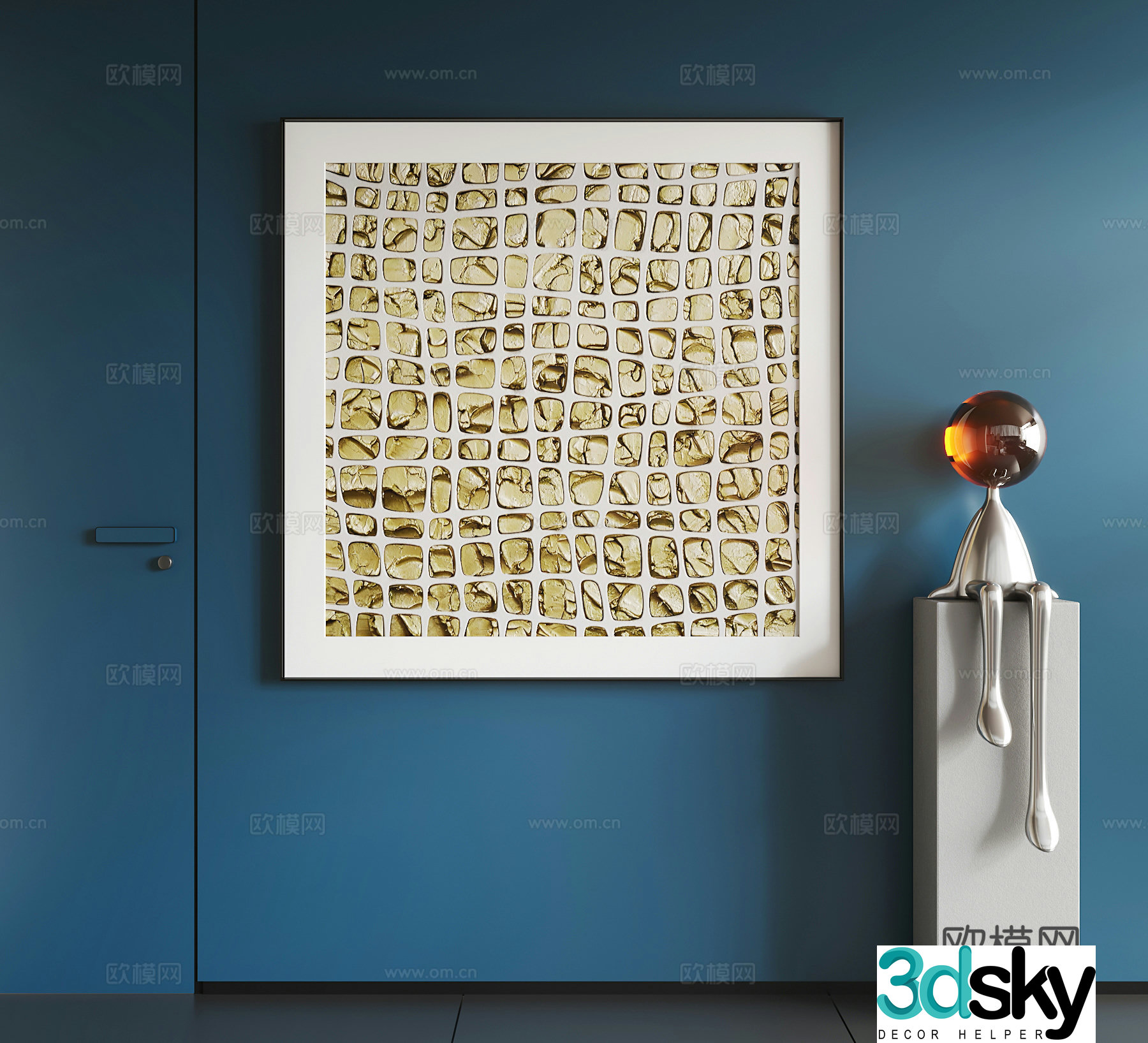 Modern abstract hanging paintings Modern minimalist hanging paintings Modern light luxury hanging paintings Modern Italian hanging paintings 3D model
