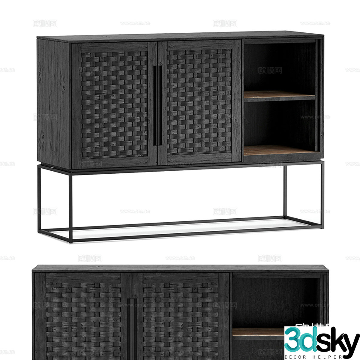 New Chinese style light luxury Karma sideboard 3D model