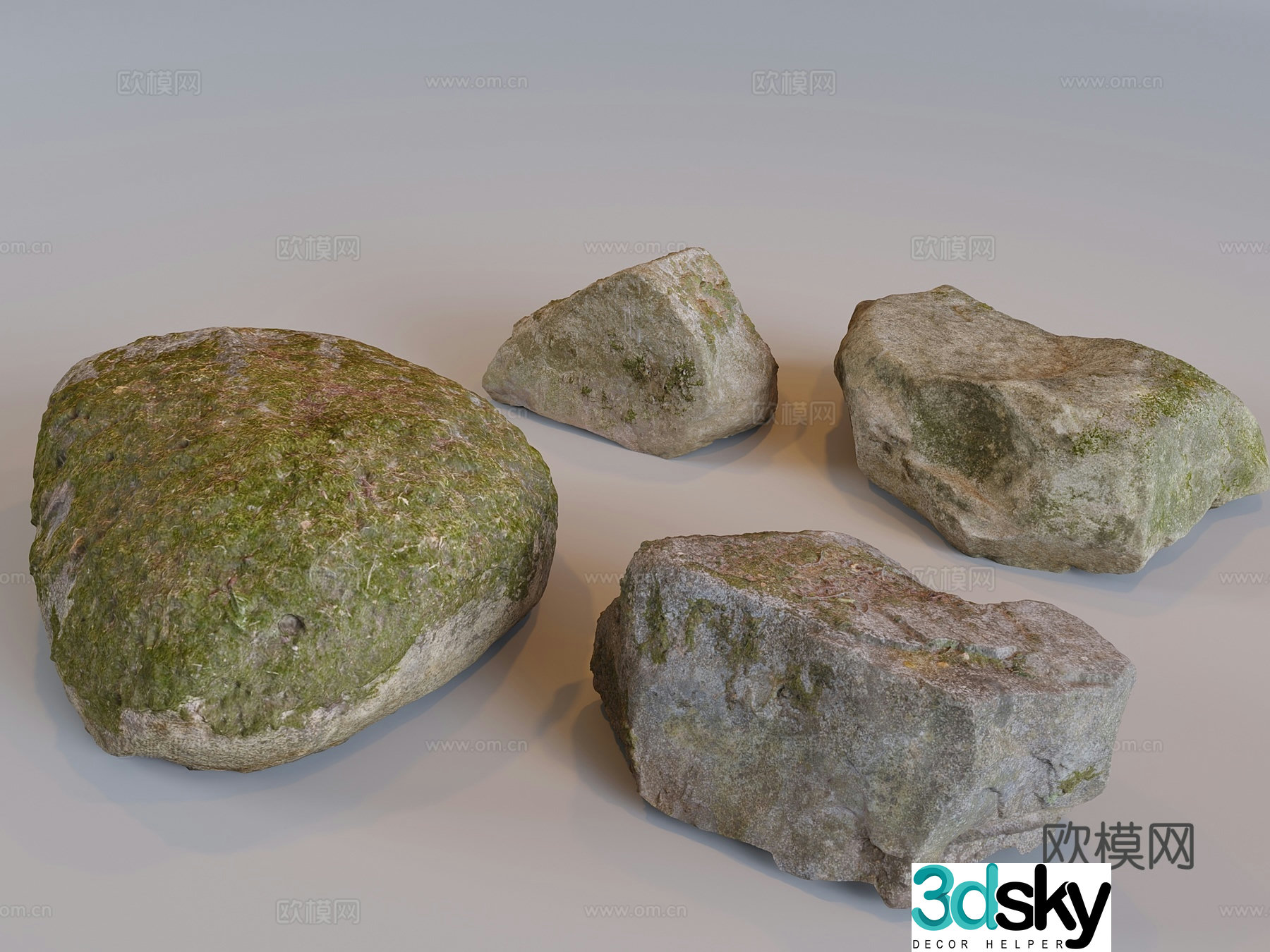 Garden stone landscape stone rock rock rock landscaping landscape sketch 3d model