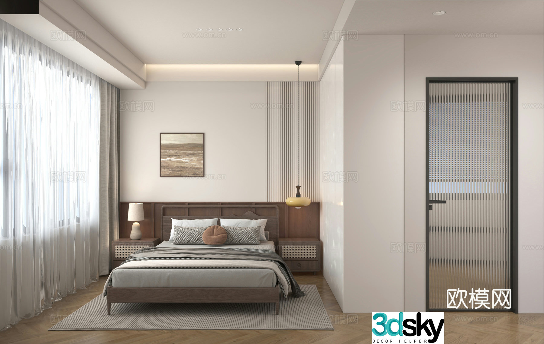 Medium-old bedroom 3d model