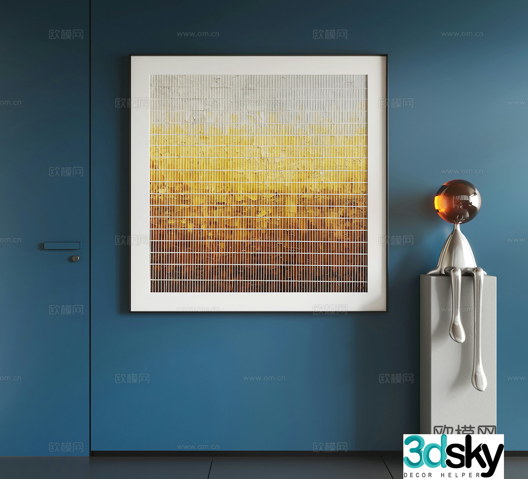 Modern abstract hanging paintings Modern minimalist hanging paintings Modern light luxury hanging paintings Modern Italian hanging paintings 3D model