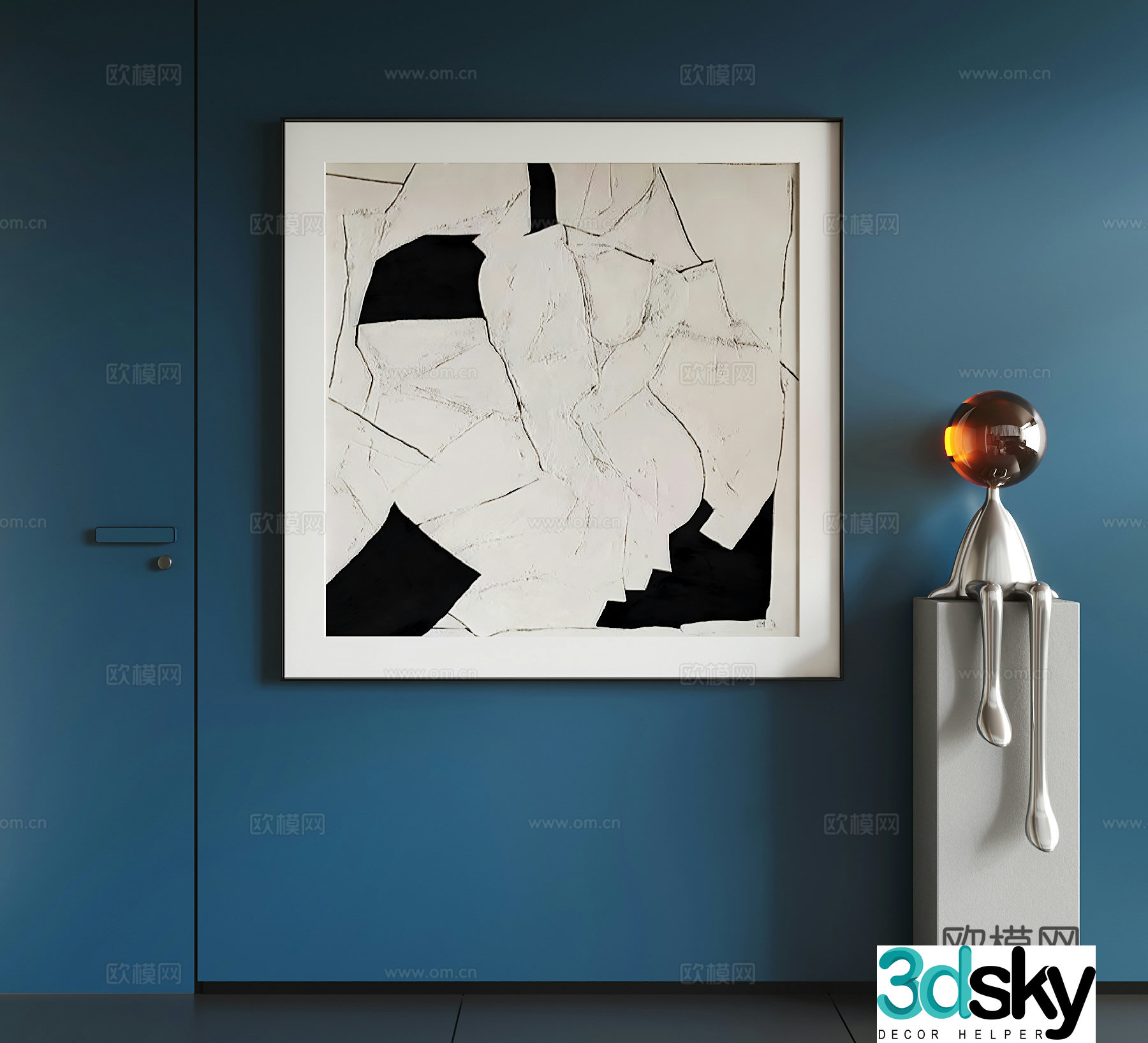 Modern abstract hanging paintings Modern minimalist hanging paintings Modern light luxury hanging paintings Modern Italian hanging paintings 3D model