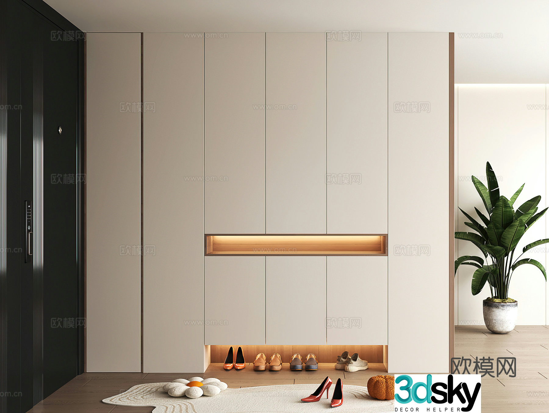 Shoe cabinet design shoe cabinet partition shoe cabinet porch shoe cabinet hotel shoe cabinet 3D model