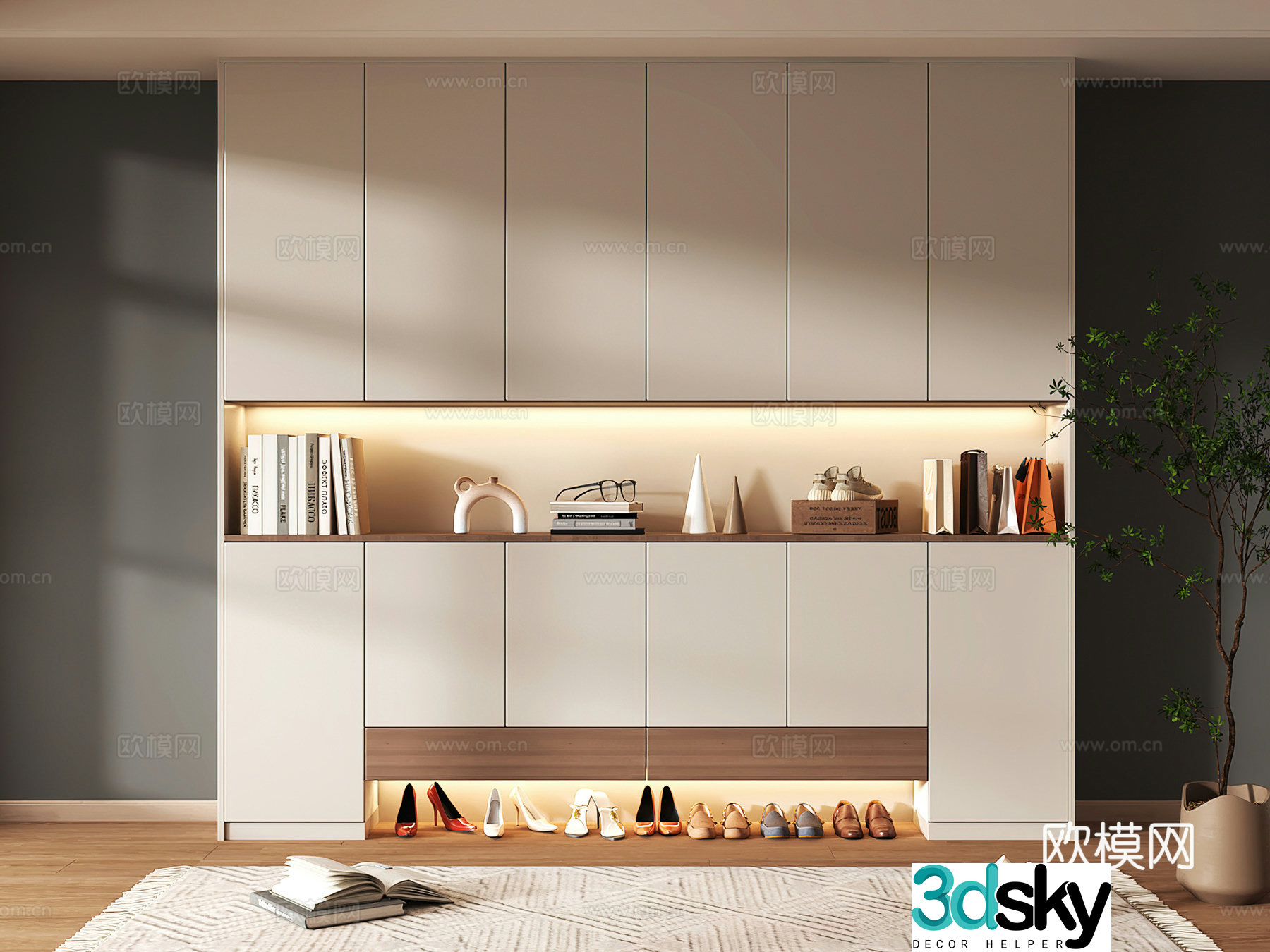 Shoe cabinet design shoe cabinet partition shoe cabinet porch shoe cabinet hotel shoe cabinet 3D model