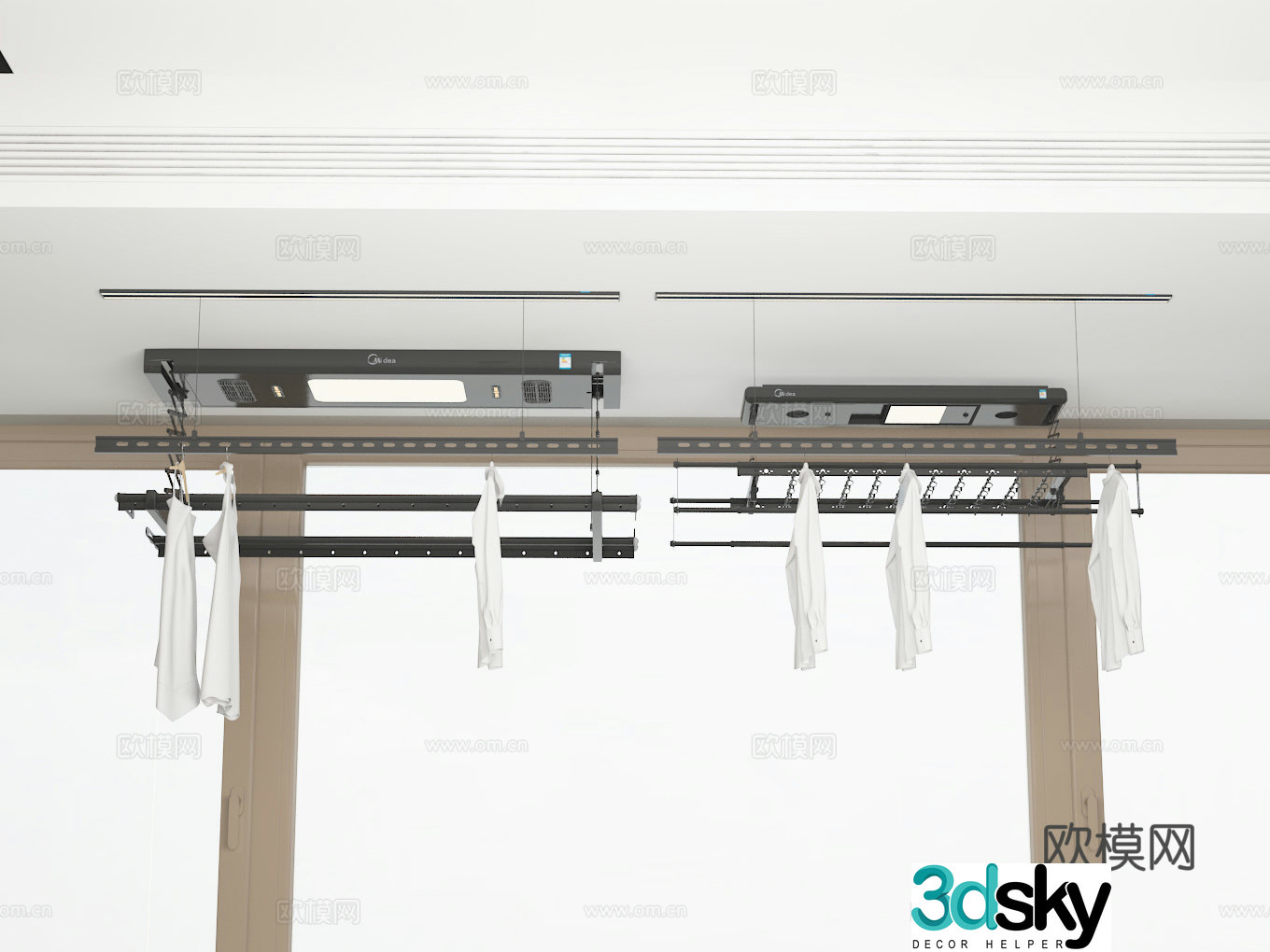 Clothes pole 3d model