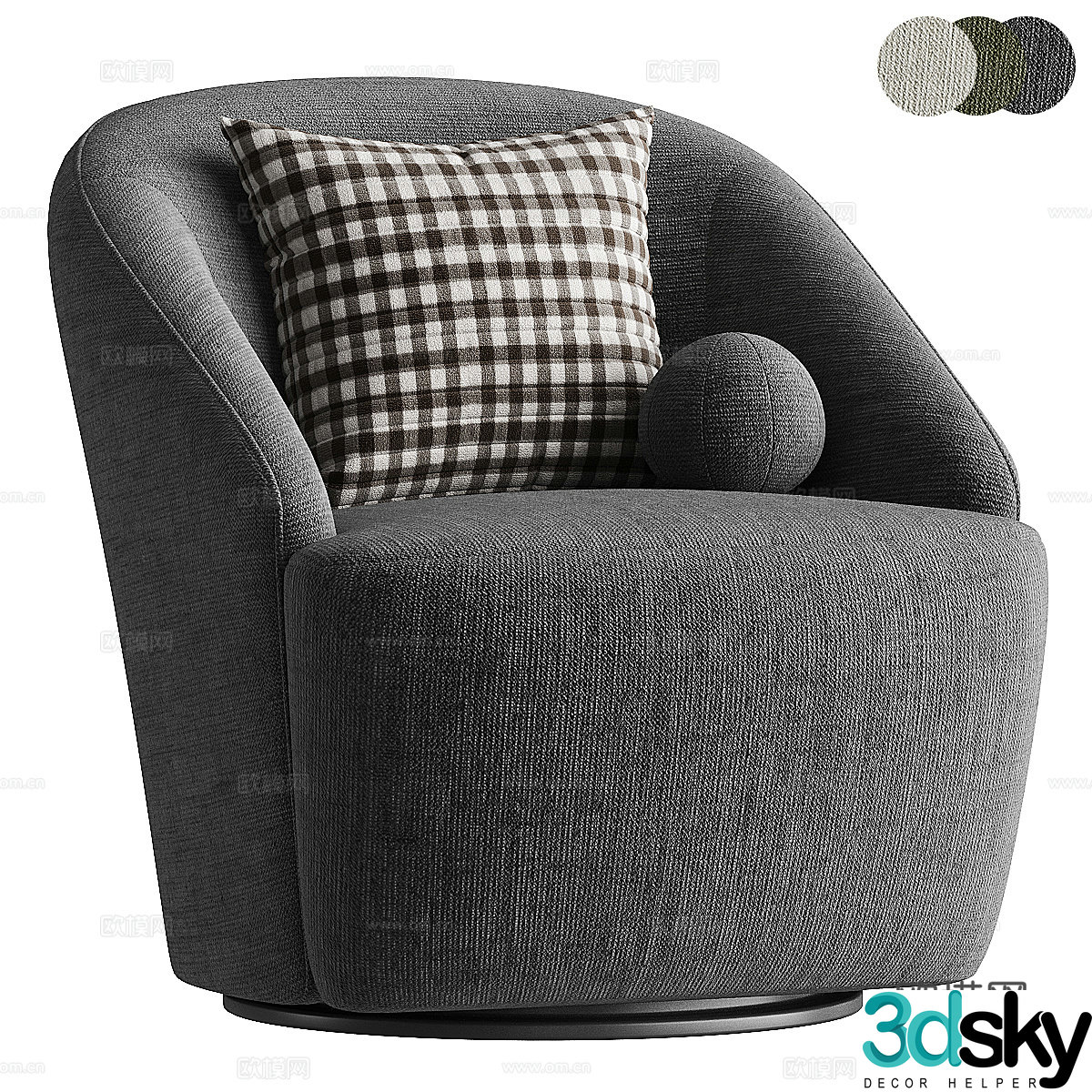 Modern Italian JOLIE sofa chair 3d model