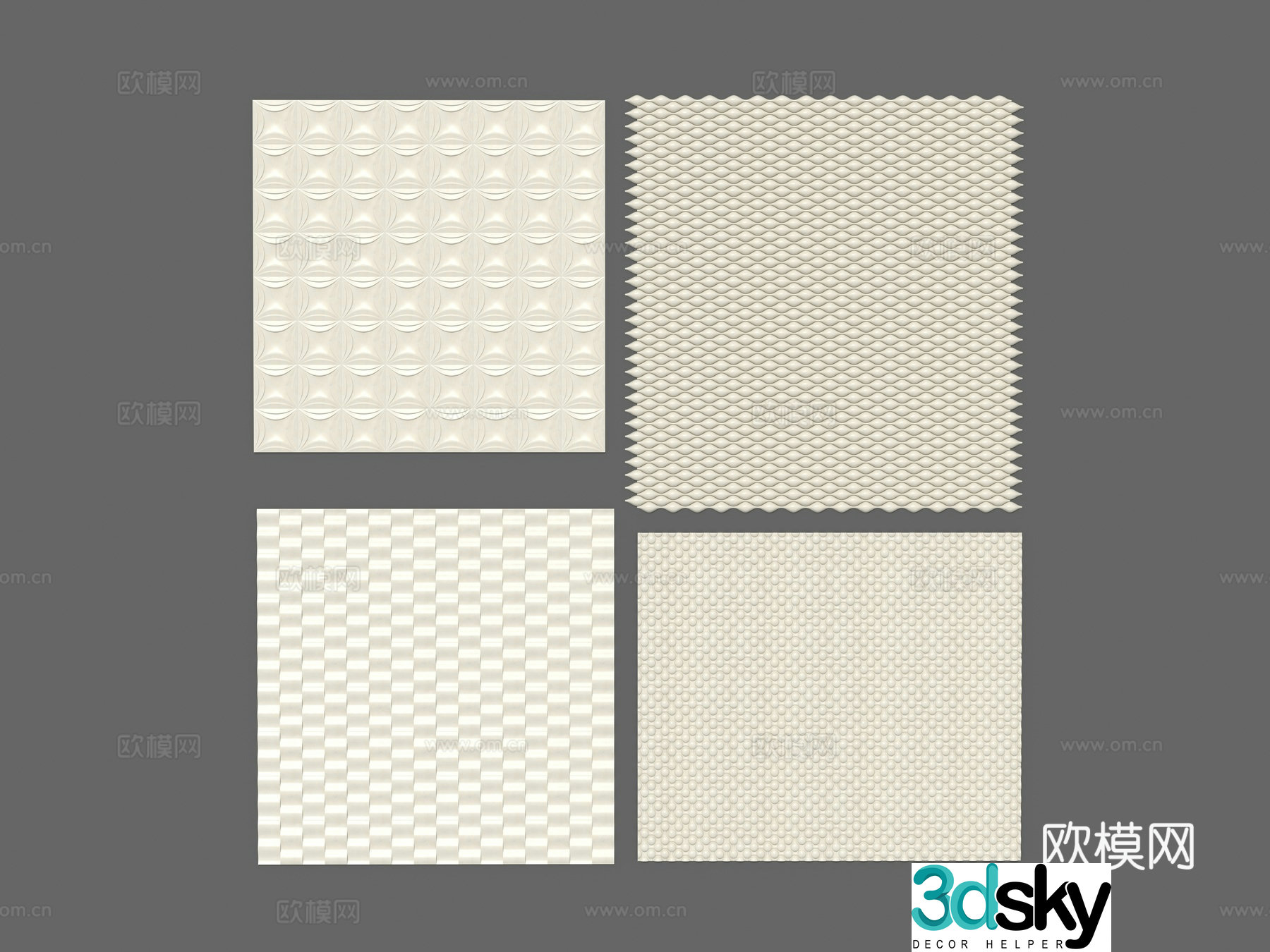 Modern interior European style stone metal stone slab marble three-dimensional wall wall wall trim metal 3d model