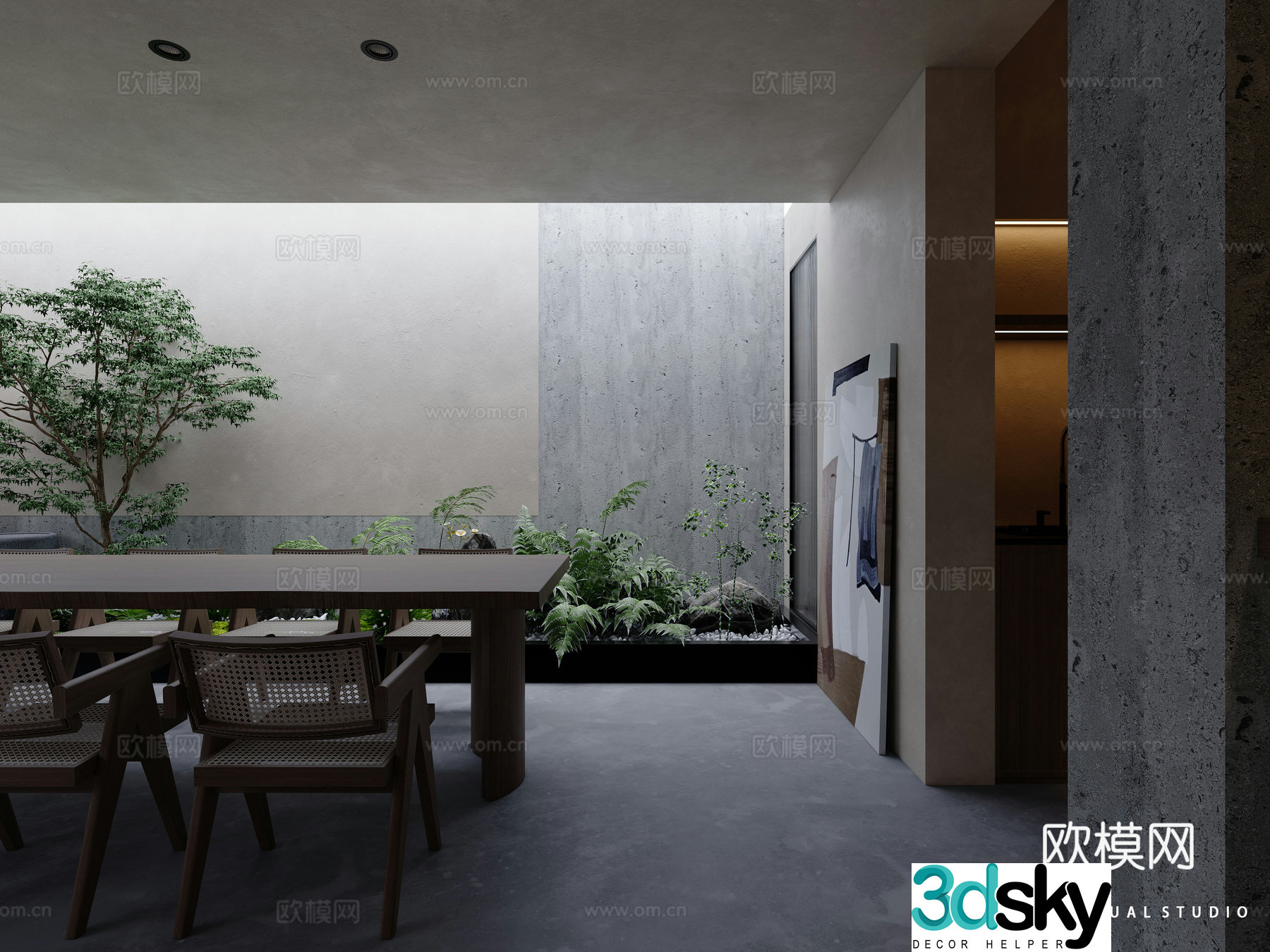 B&B lobby 3D model