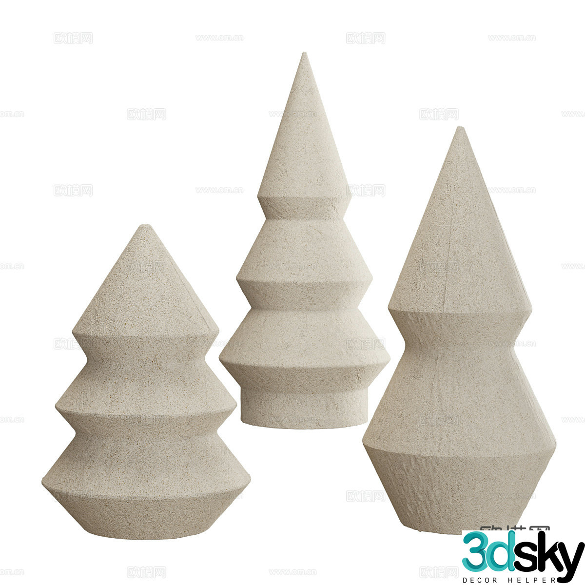 New Chinese style Wasabi sculpture ornament 3D model