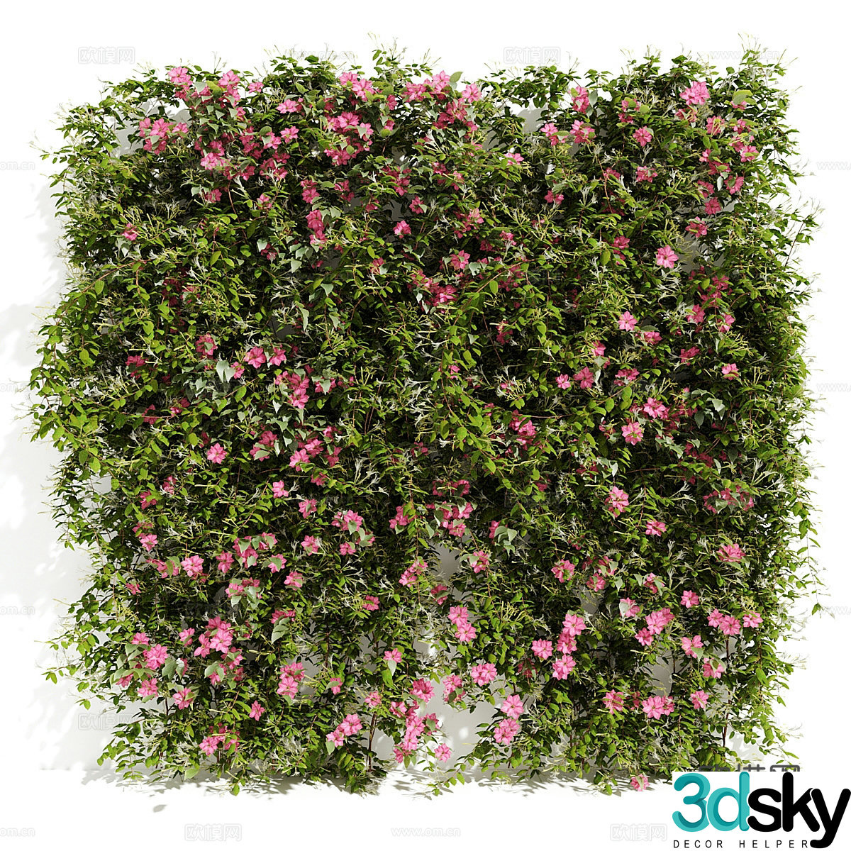 Green wall garden 3d model