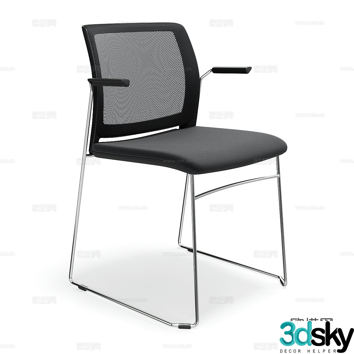Conference chair armchair 3d model