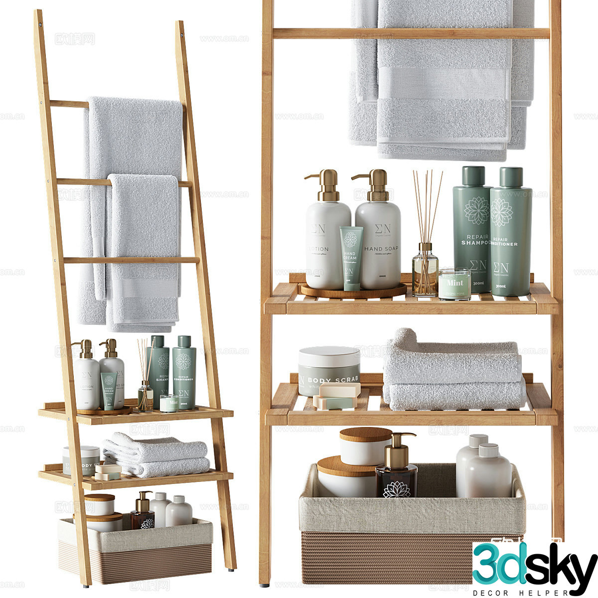 New Chinese bathroom shelf 3D model