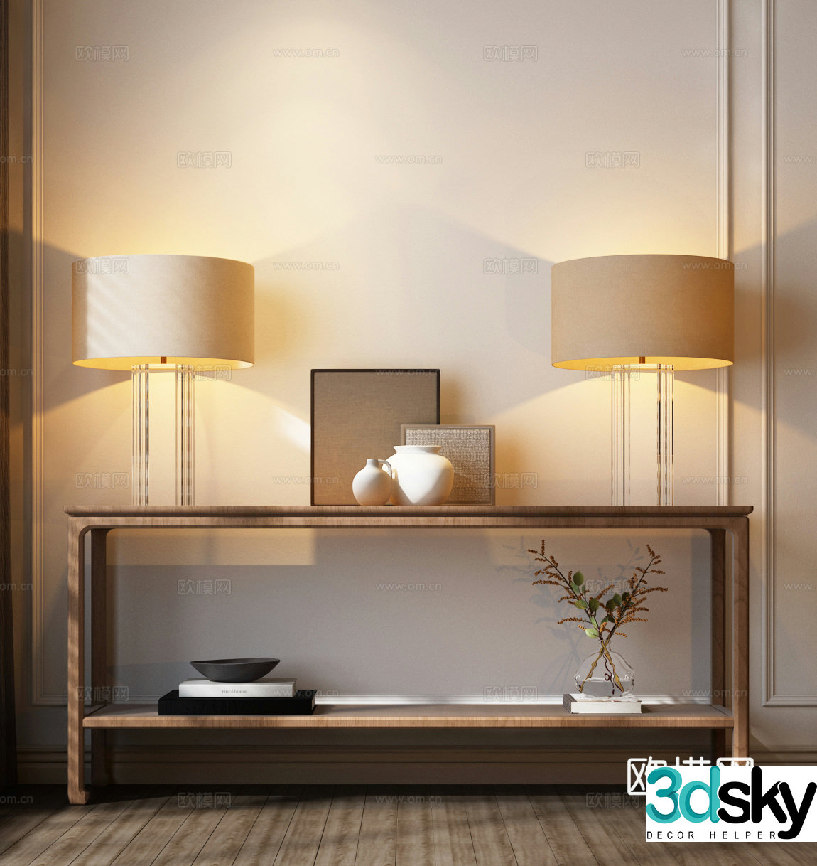 American end viewing platform American decorative cabinet American side cabinet 3D model