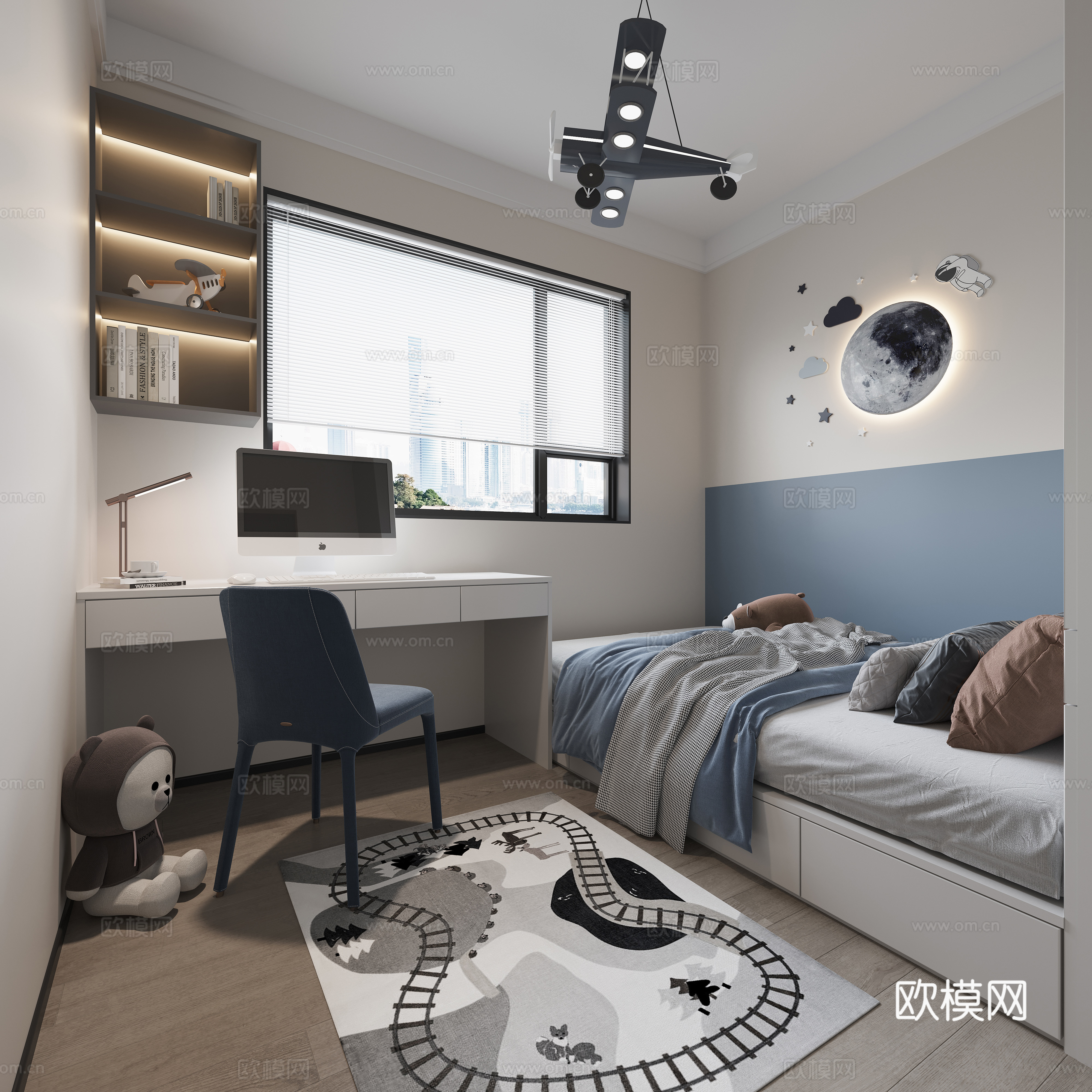 Modern tatami bedroom 3d model