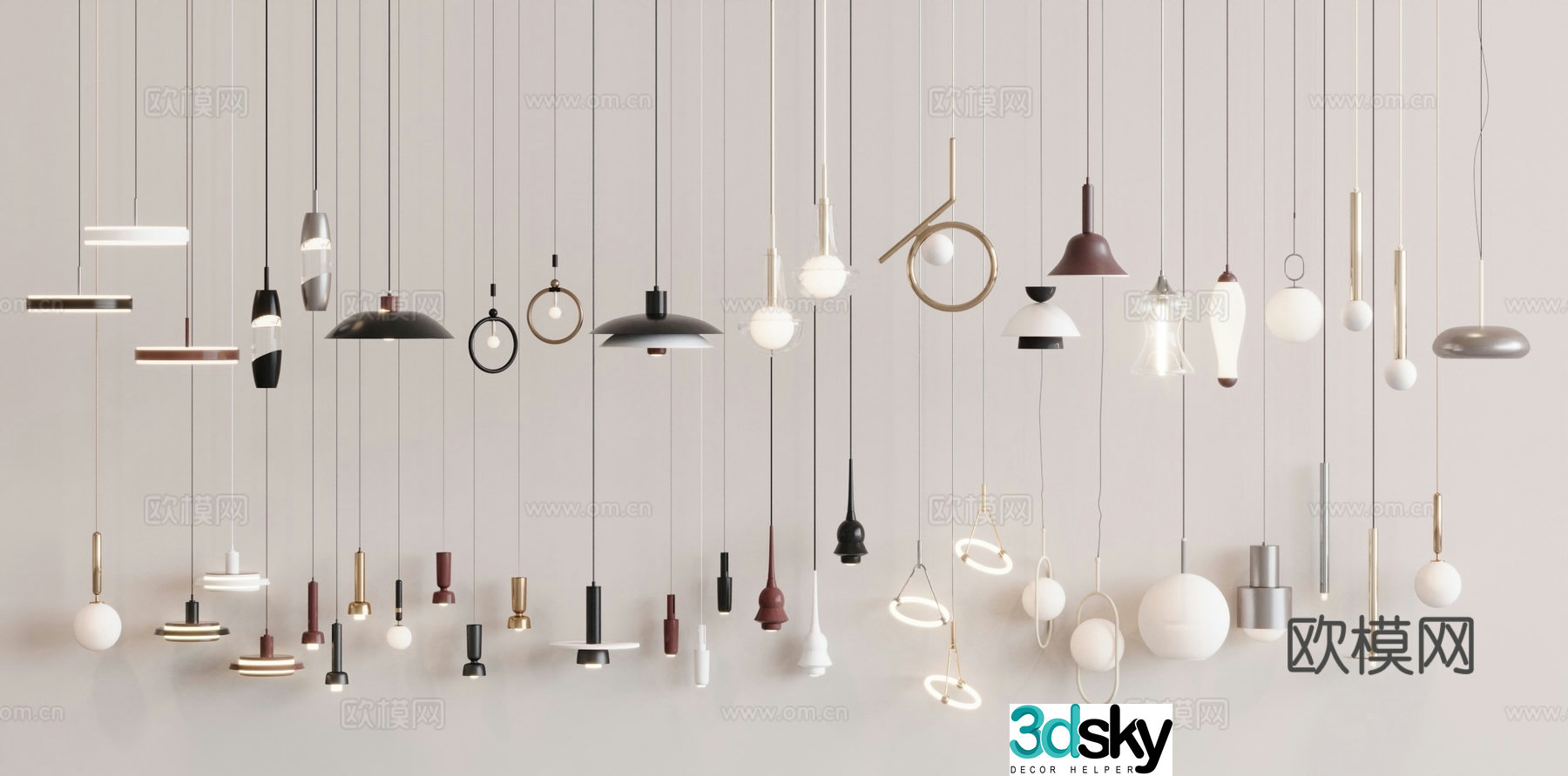 Modern bedside chandelier Small chandelier 3d model