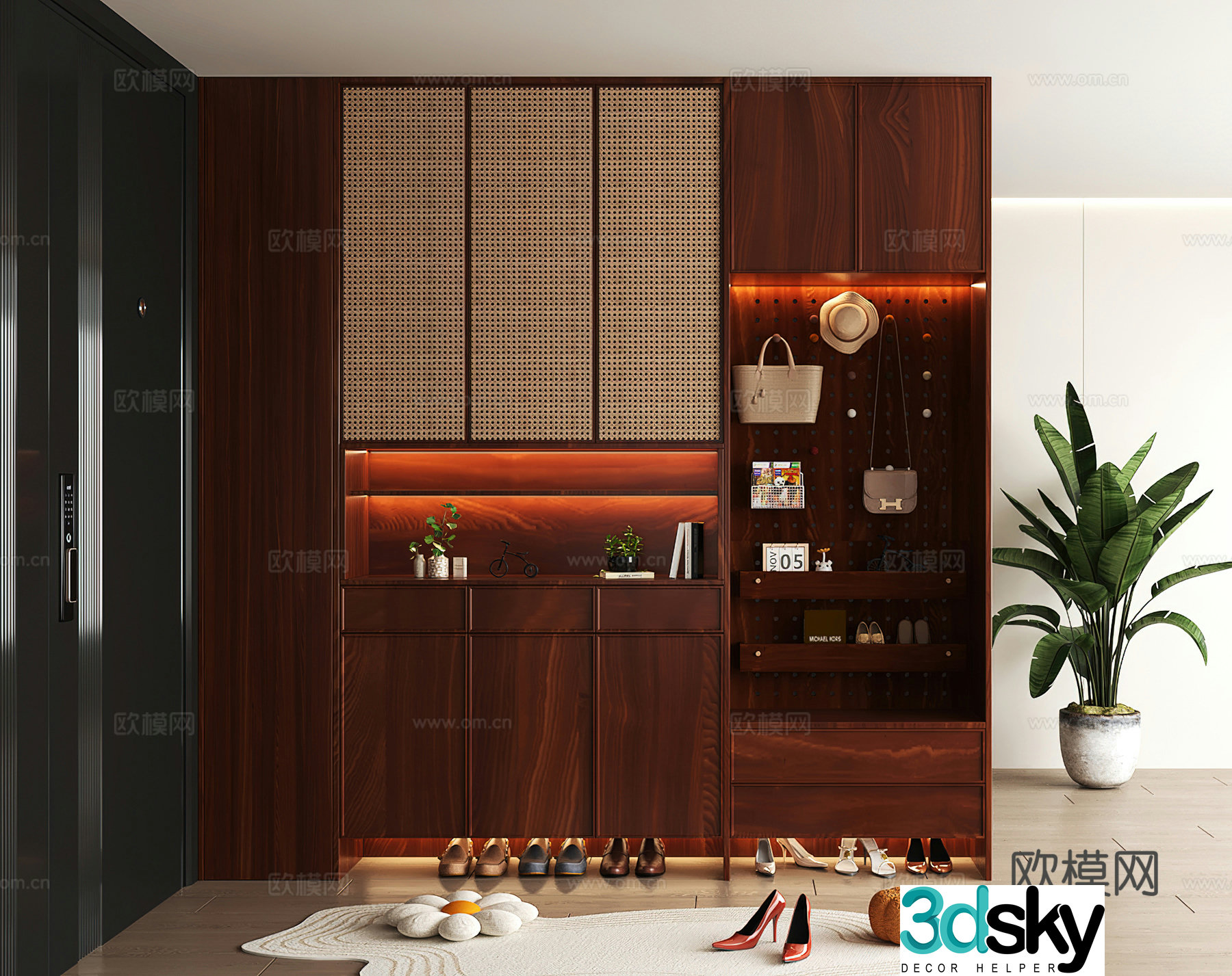 Shoe cabinet design shoe cabinet partition shoe cabinet porch shoe cabinet hotel shoe cabinet 3D model