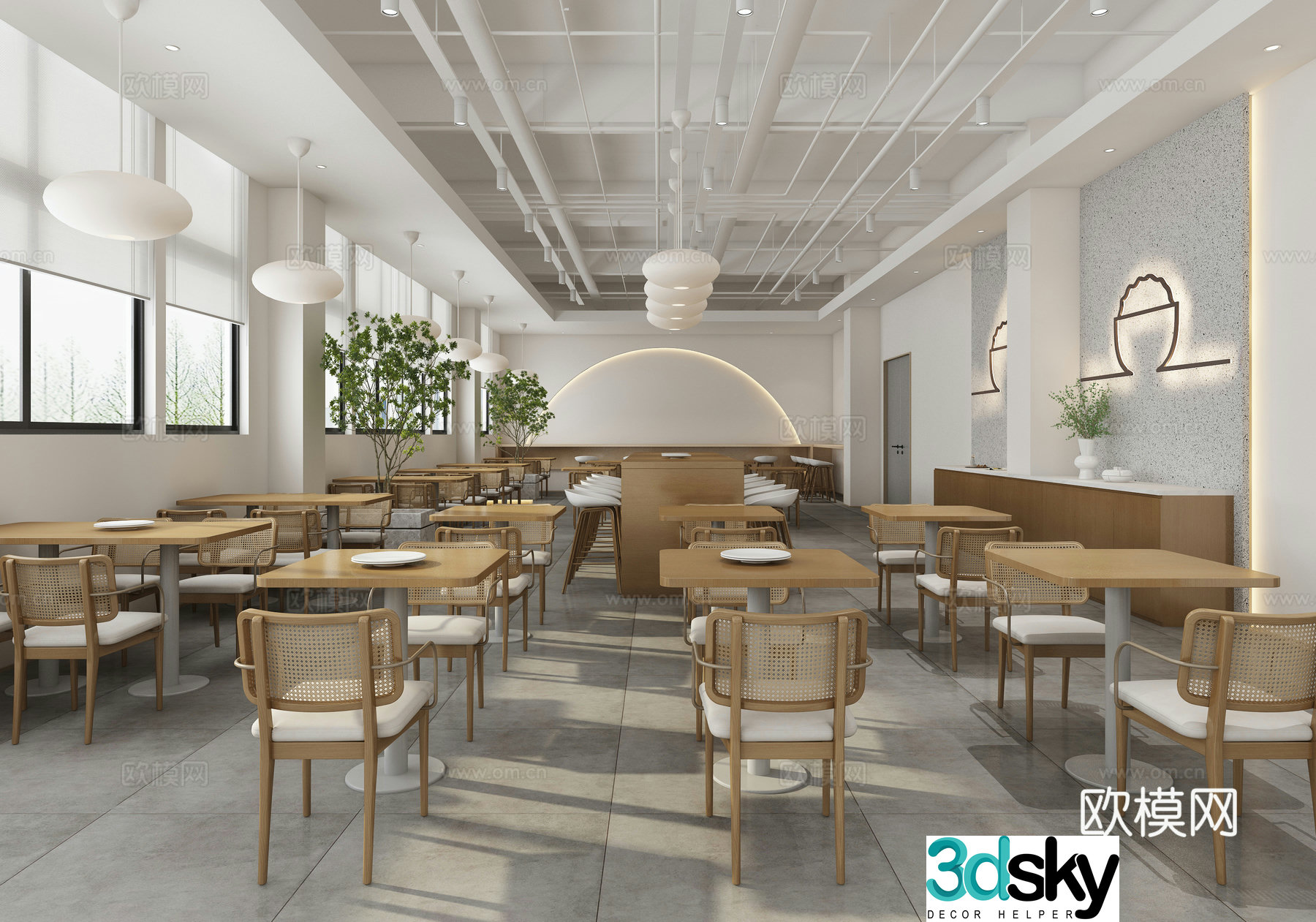 Modern restaurant 3d model