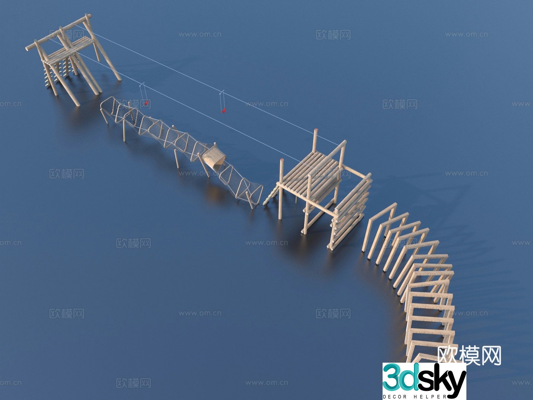 Children’s Equipment Ride Facilities Kindergarten Slide 3D Model