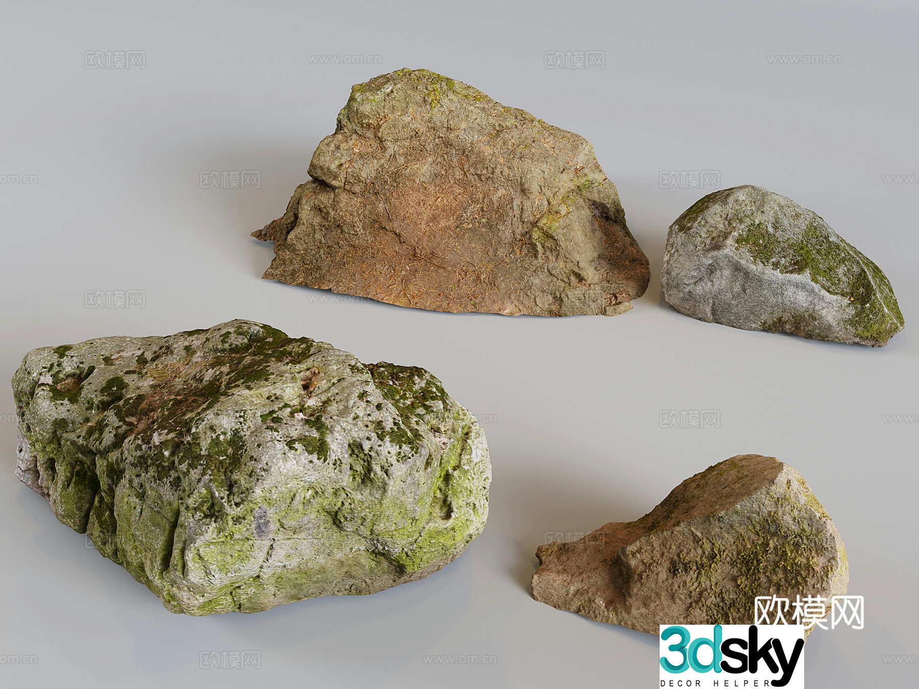 Garden stone landscape stone rock rock rock landscaping 3d model