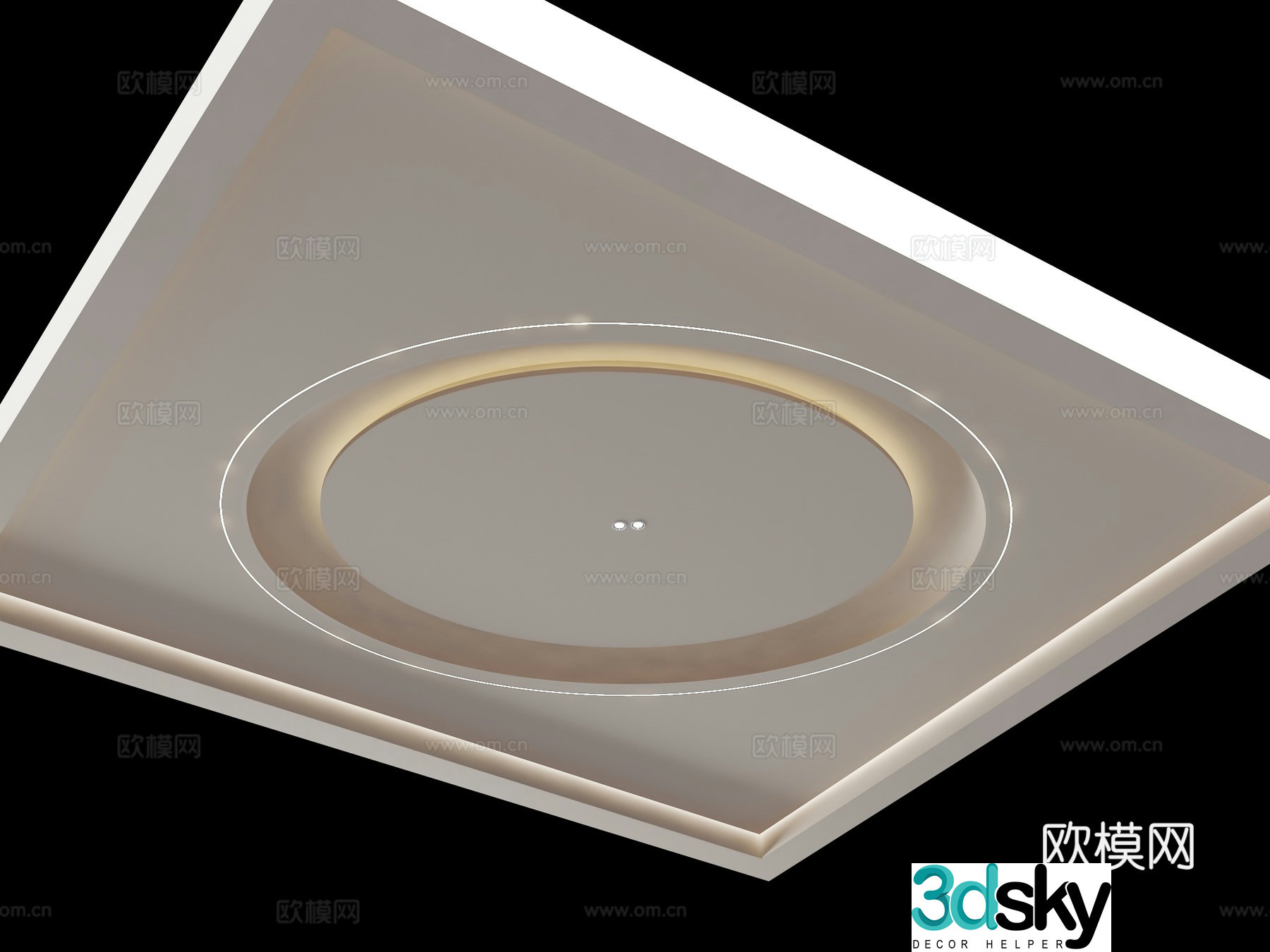 House-silent style ceiling round shape ceiling cream-style ceiling chandeliers study ceiling living room different 3D model