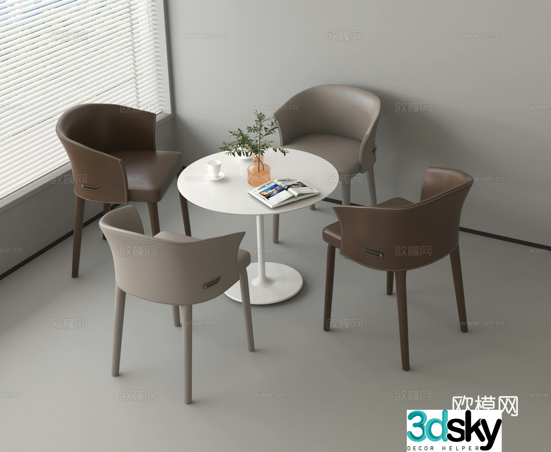 Leisure table and chairs coffee table and chairs negotiation table and chairs 3D model