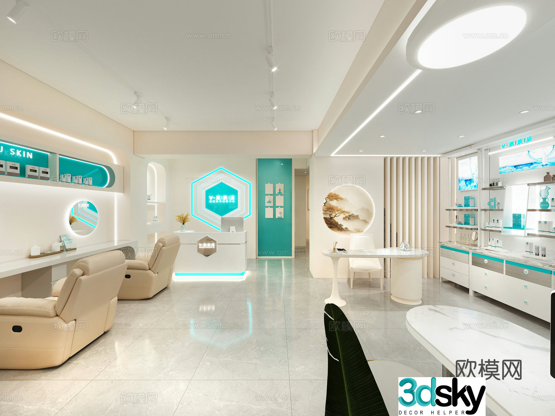 Skin care store 3d model