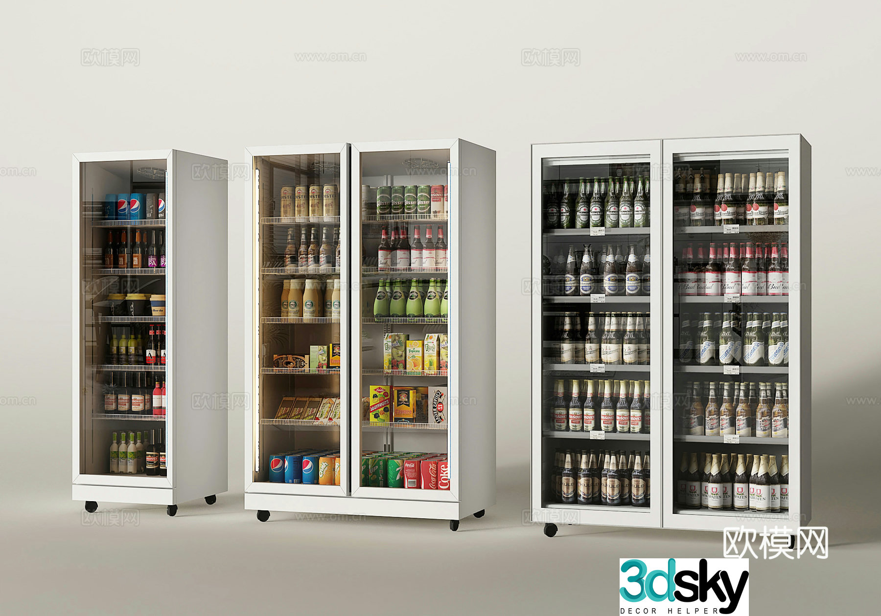 Modern freezer wine cabinet 3d model