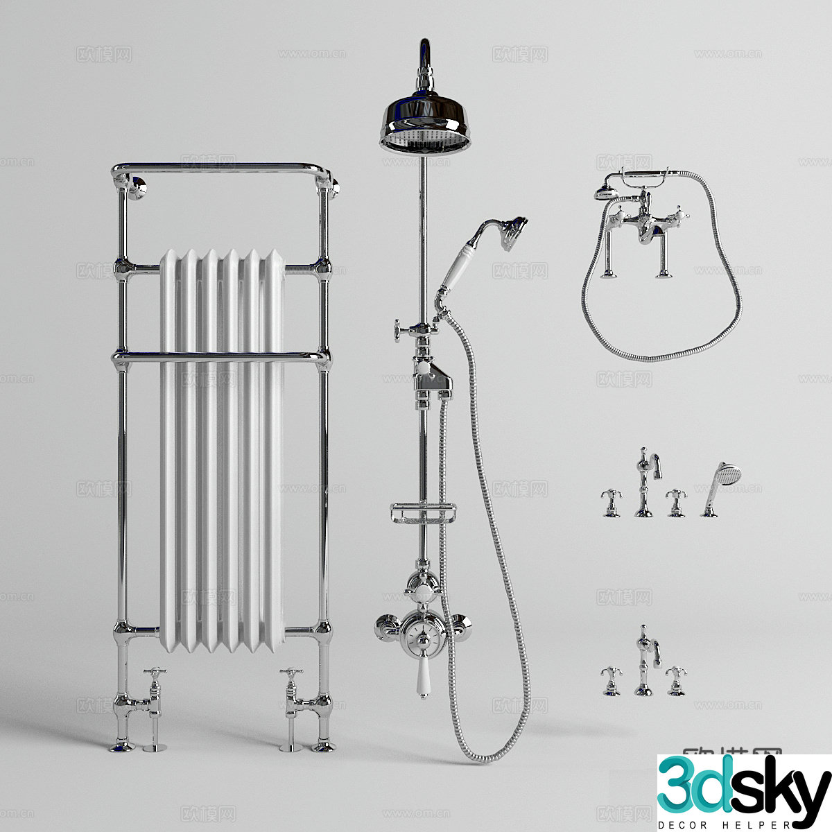 Imperial bathing set 3D model