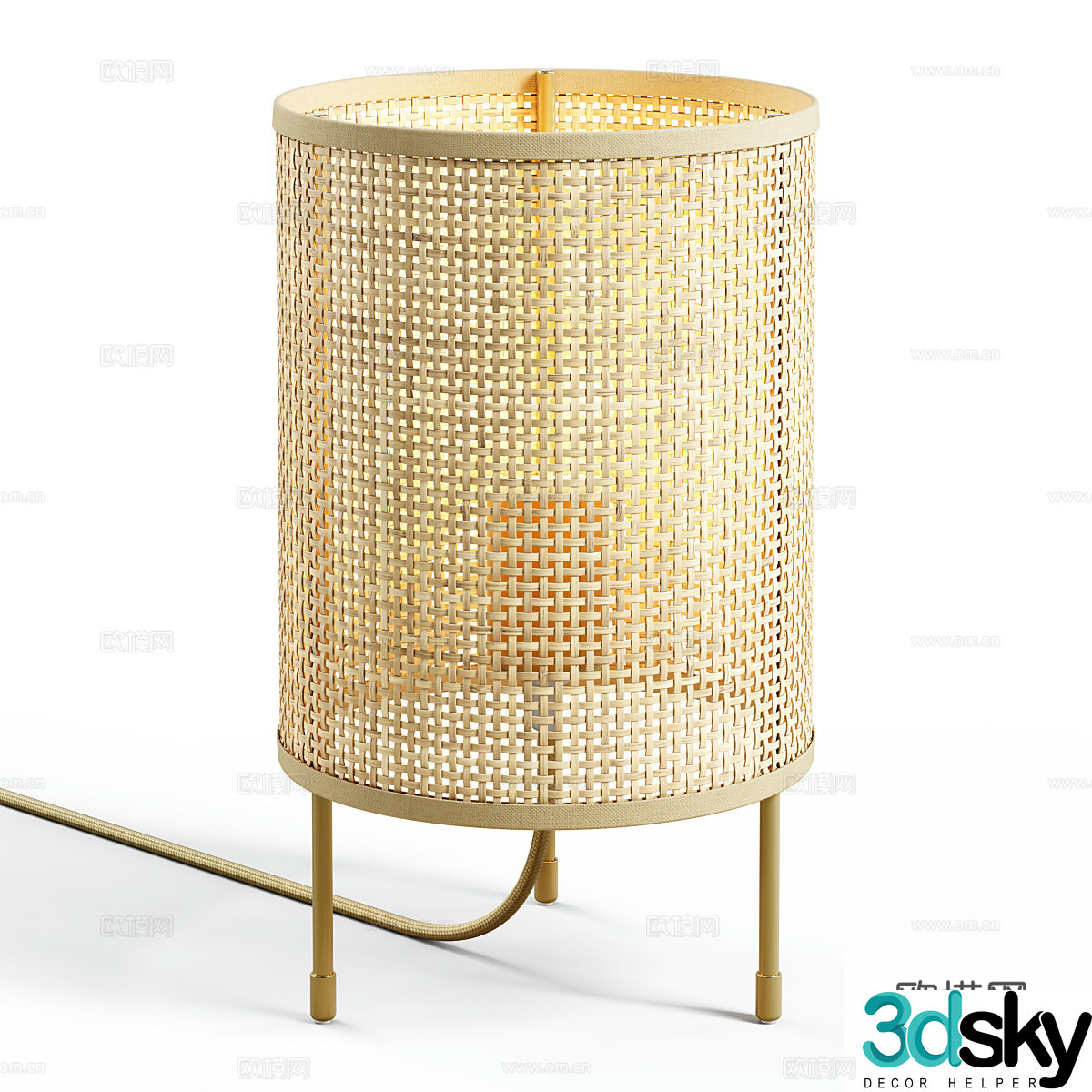 Zara Home Rattan Light 3D Model