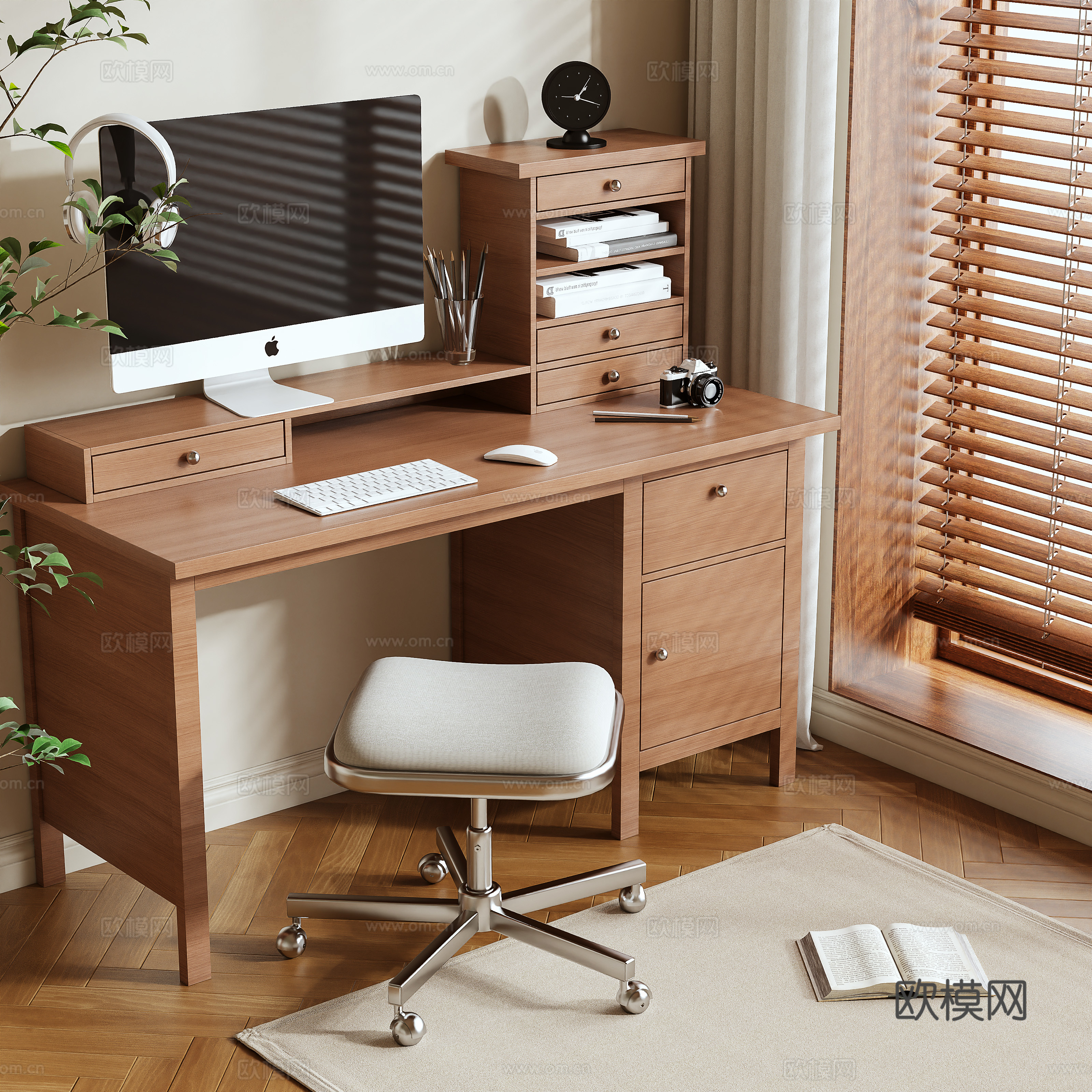 Log Wind Desk 3D Model