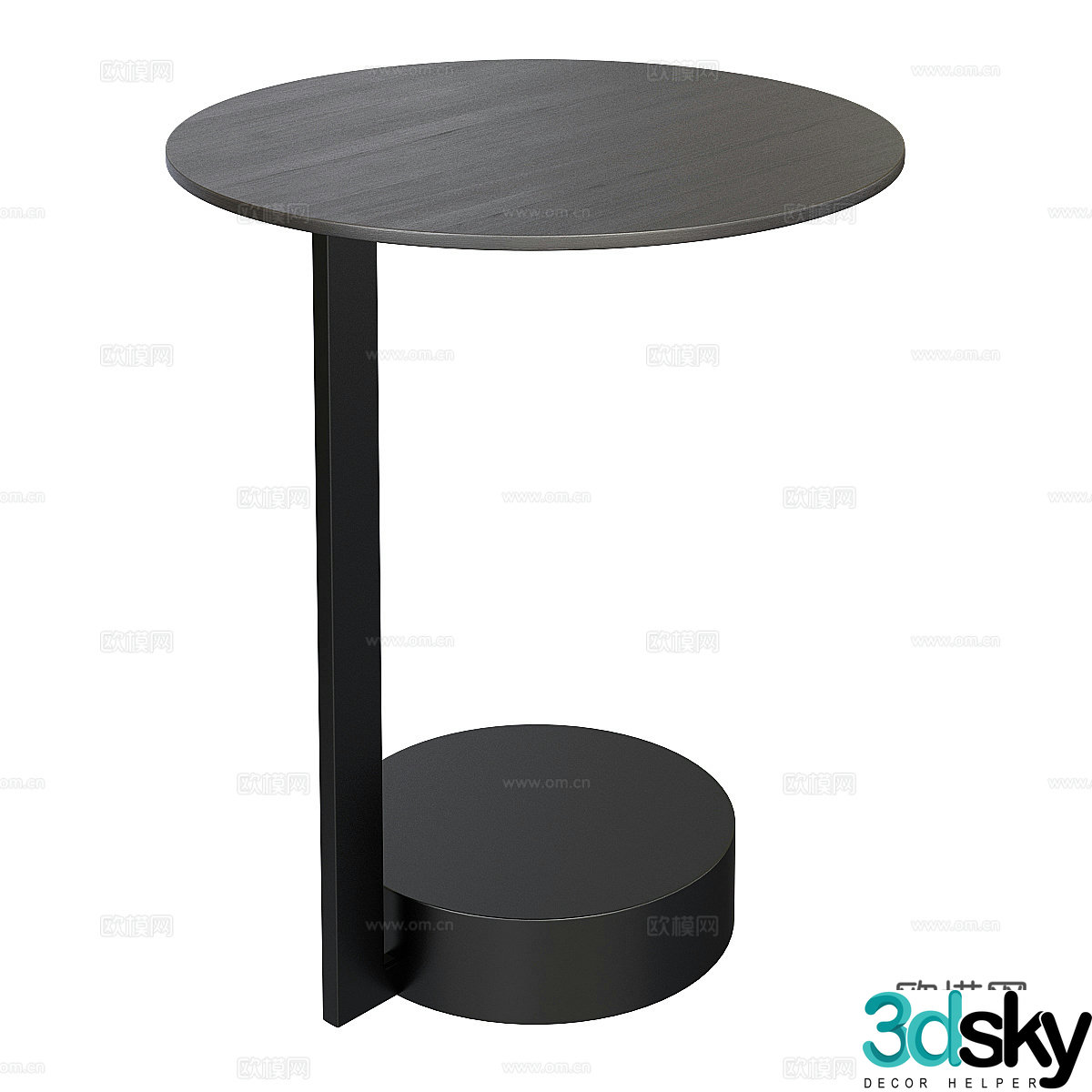 Modern Italian minimalist metal edge 3D model