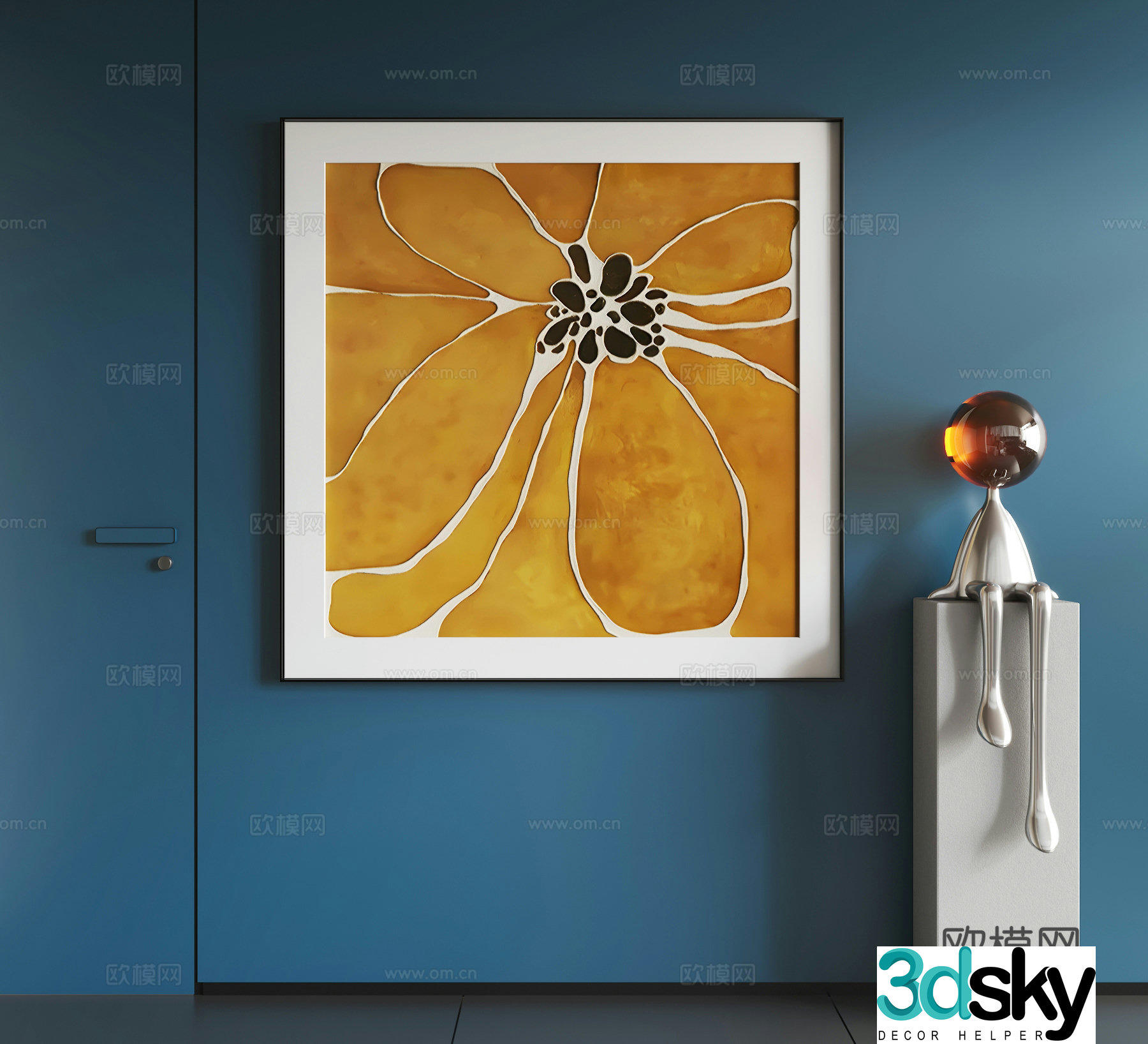 Modern abstract hanging paintings Modern minimalist hanging paintings Modern light luxury hanging paintings Modern Italian hanging paintings 3D model