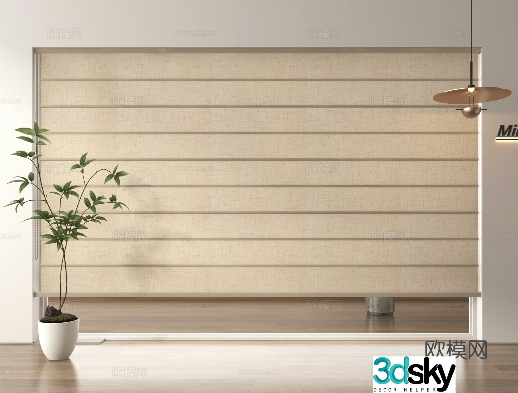 Curtains Venetian blinds Shangri-La curtain 3D model
