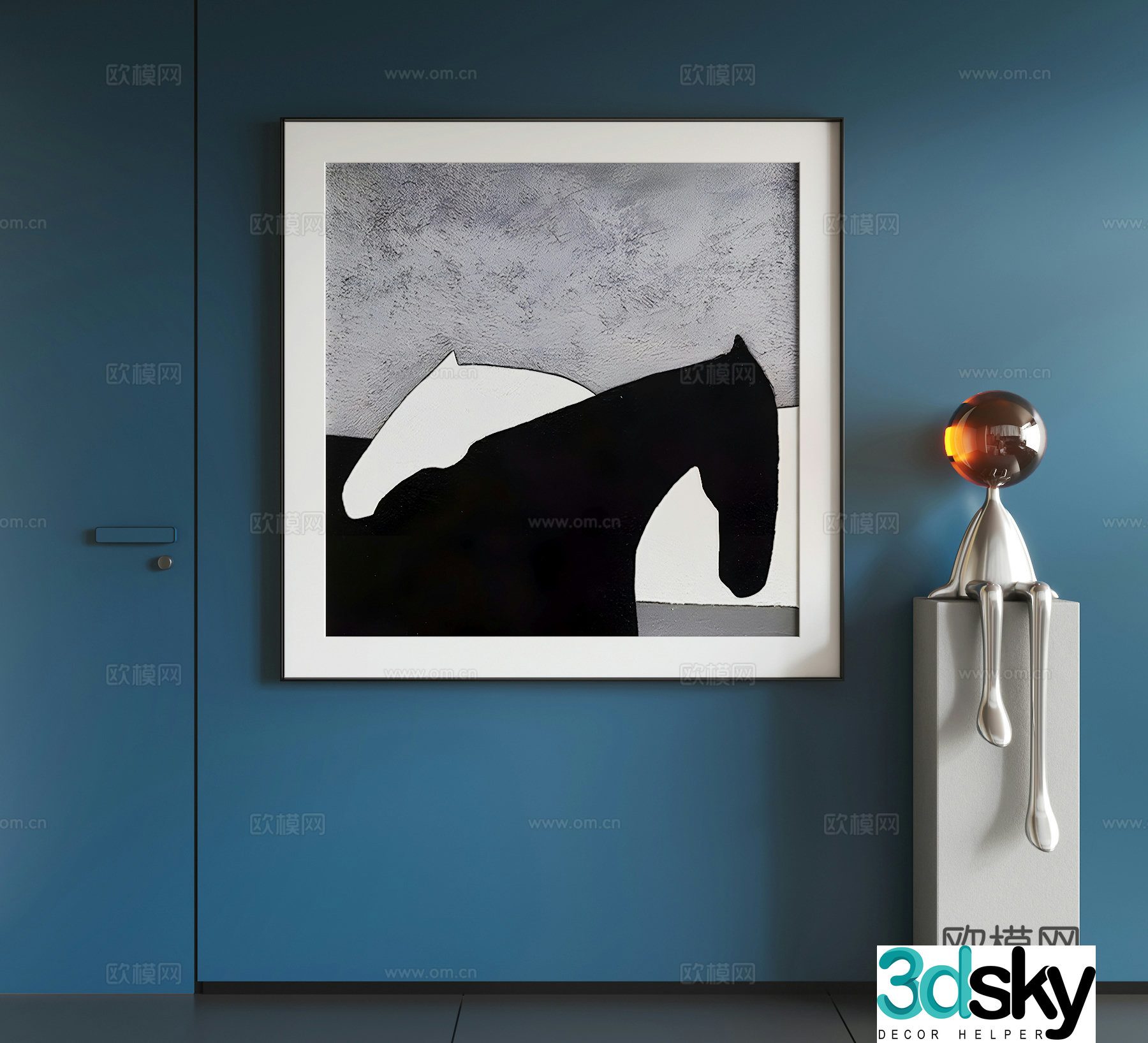 Modern abstract hanging paintings Modern minimalist hanging paintings Modern light luxury hanging paintings Modern Italian hanging paintings 3D model
