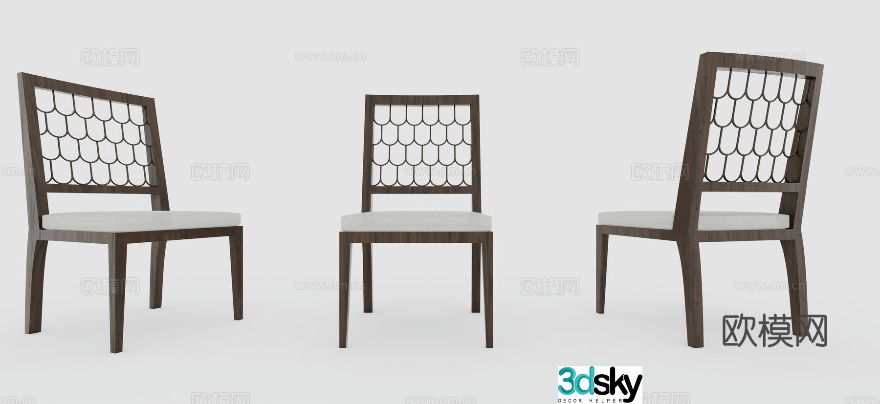 Casual single chair 3d model