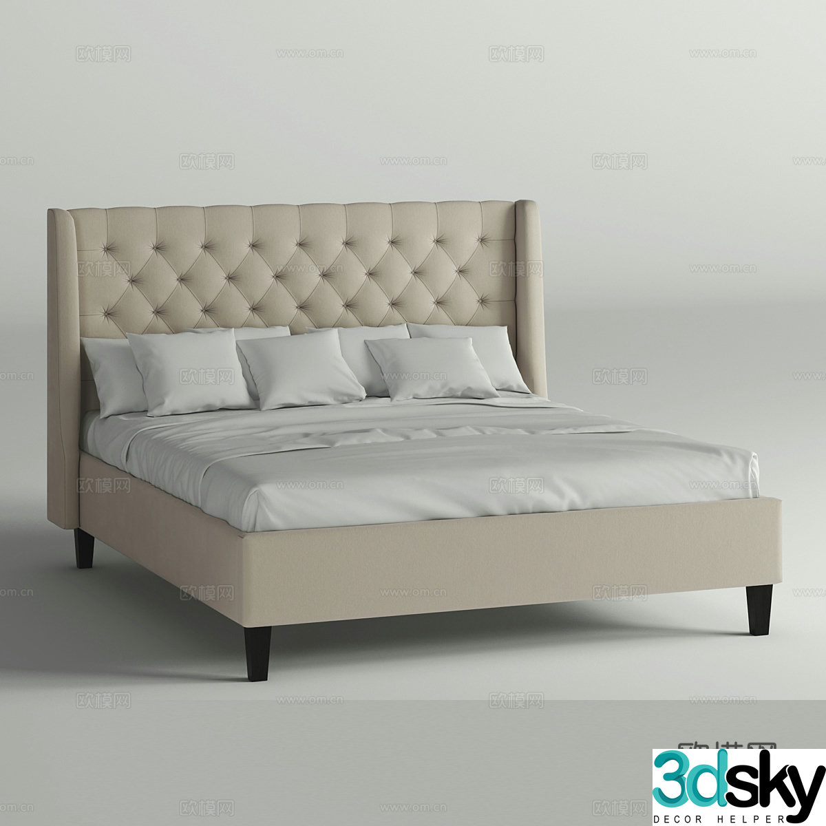 Bed Soft Room Design 3D Model