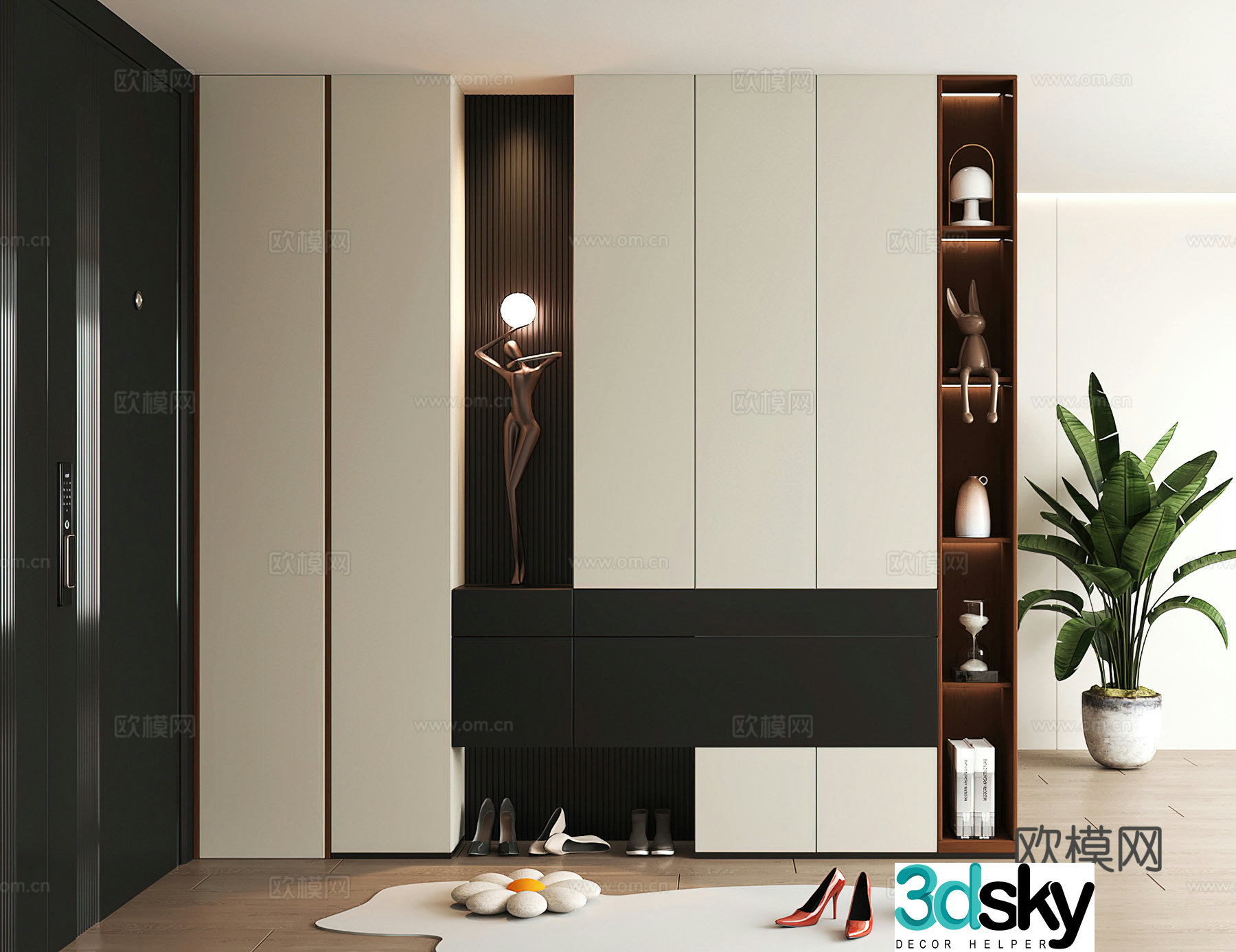 Shoe cabinet design shoe cabinet partition shoe cabinet porch shoe cabinet hotel shoe cabinet 3D model