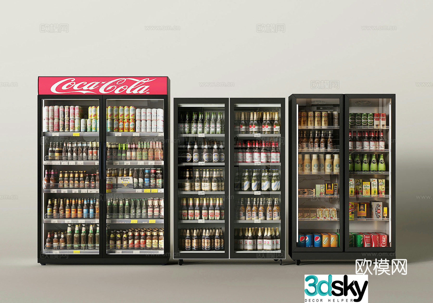 Modern freezer wine cabinet drink cabinet 3d model