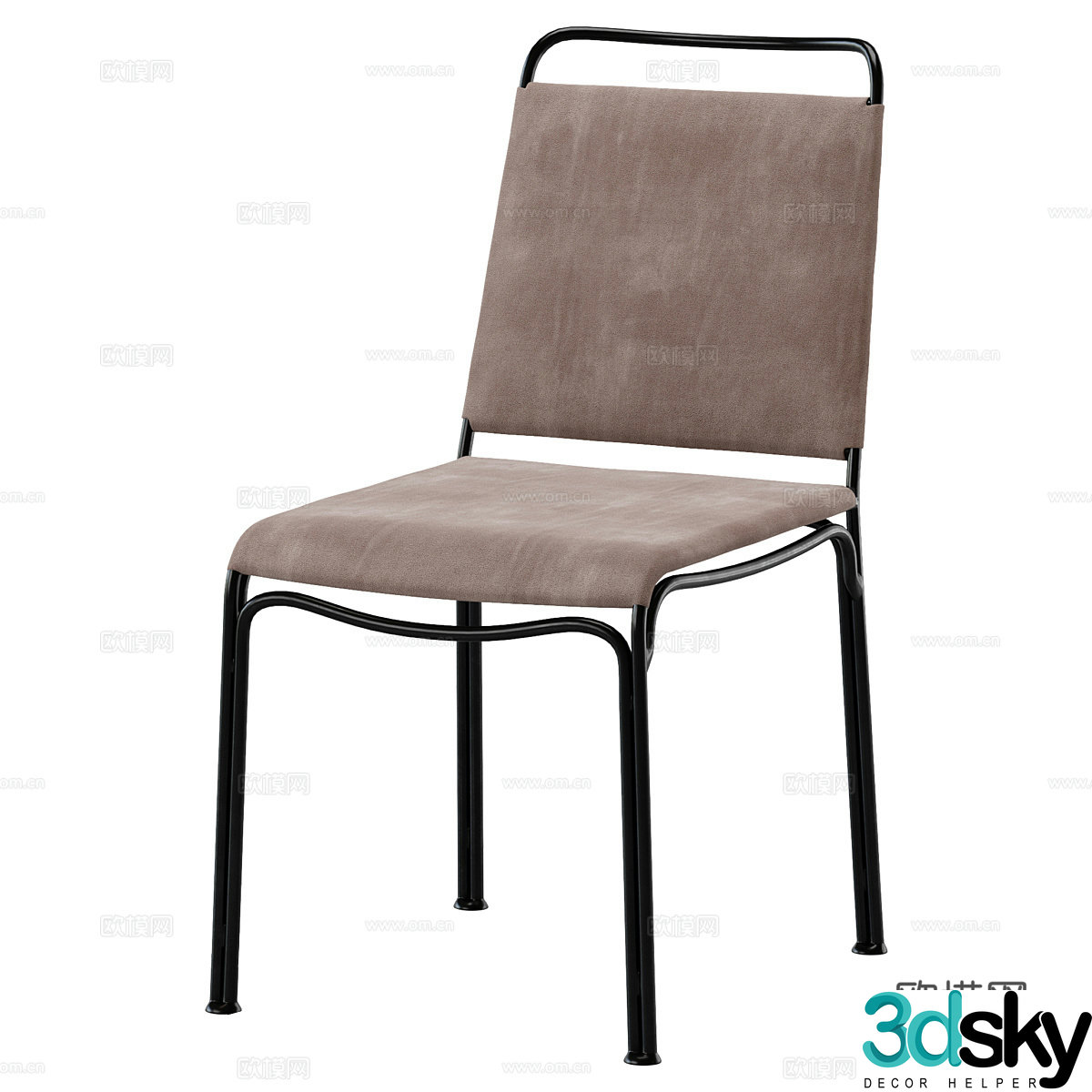 Modern simple single chair Simple chair Leisure chair Stool Dining chair 3d model