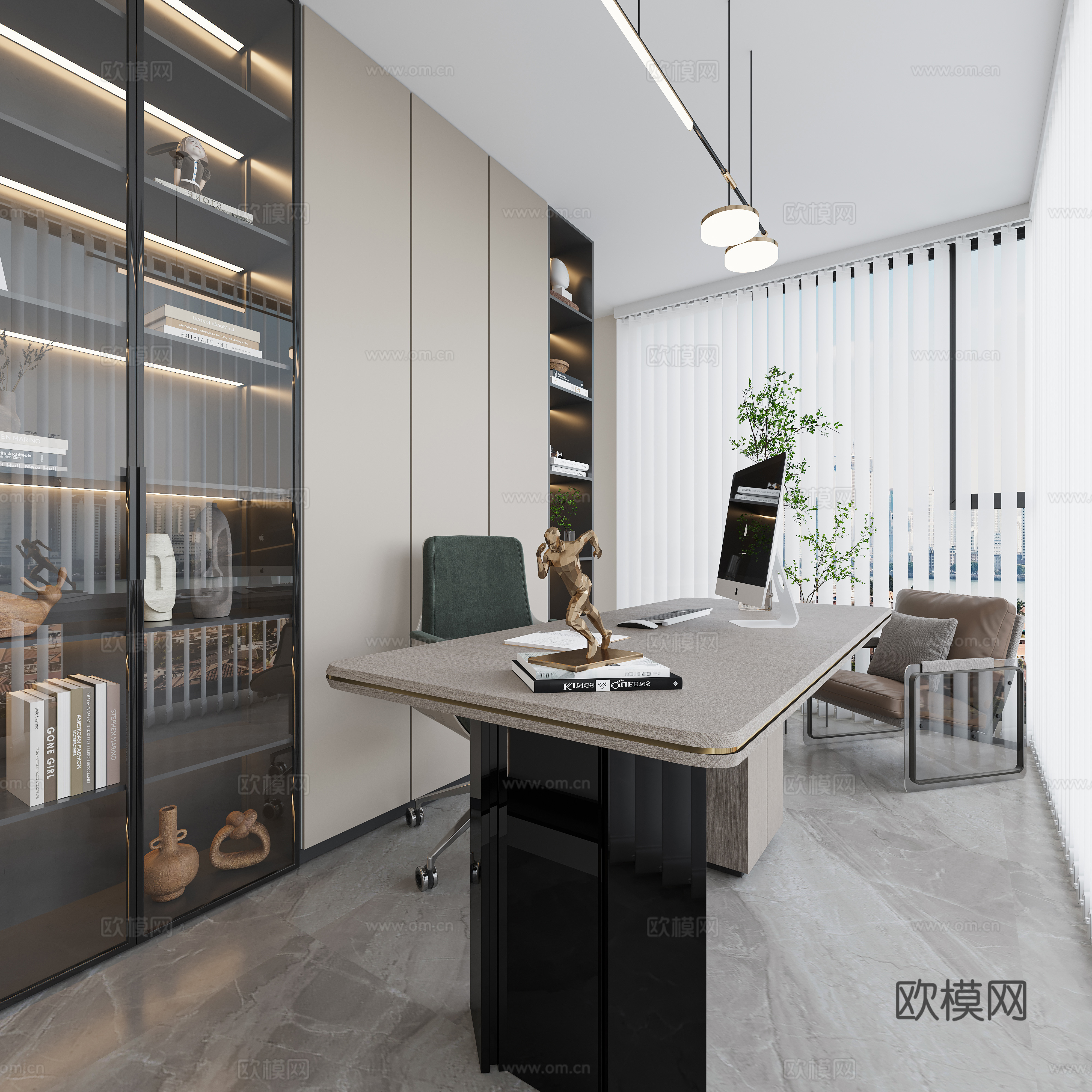 Modern study 3d model