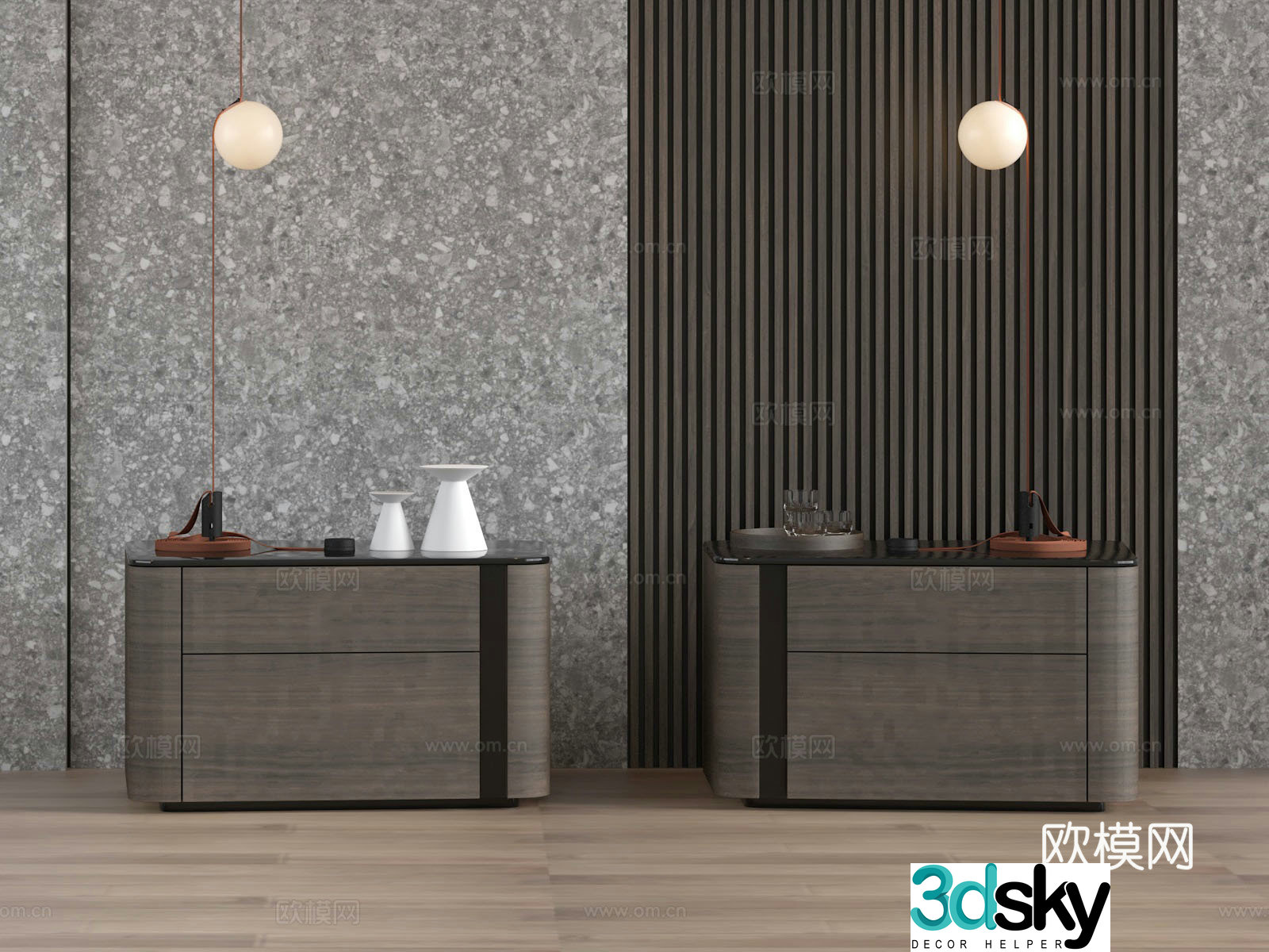 Modern night table 3d model